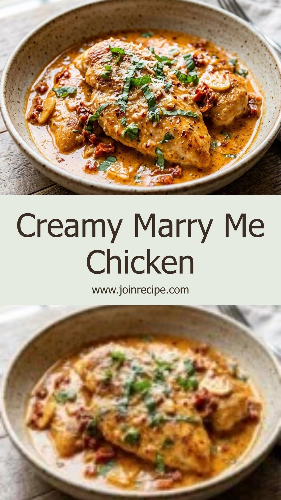 Marry Me Chicken: Creamy, Rich, and Romantic Dinner Dish — pin 1