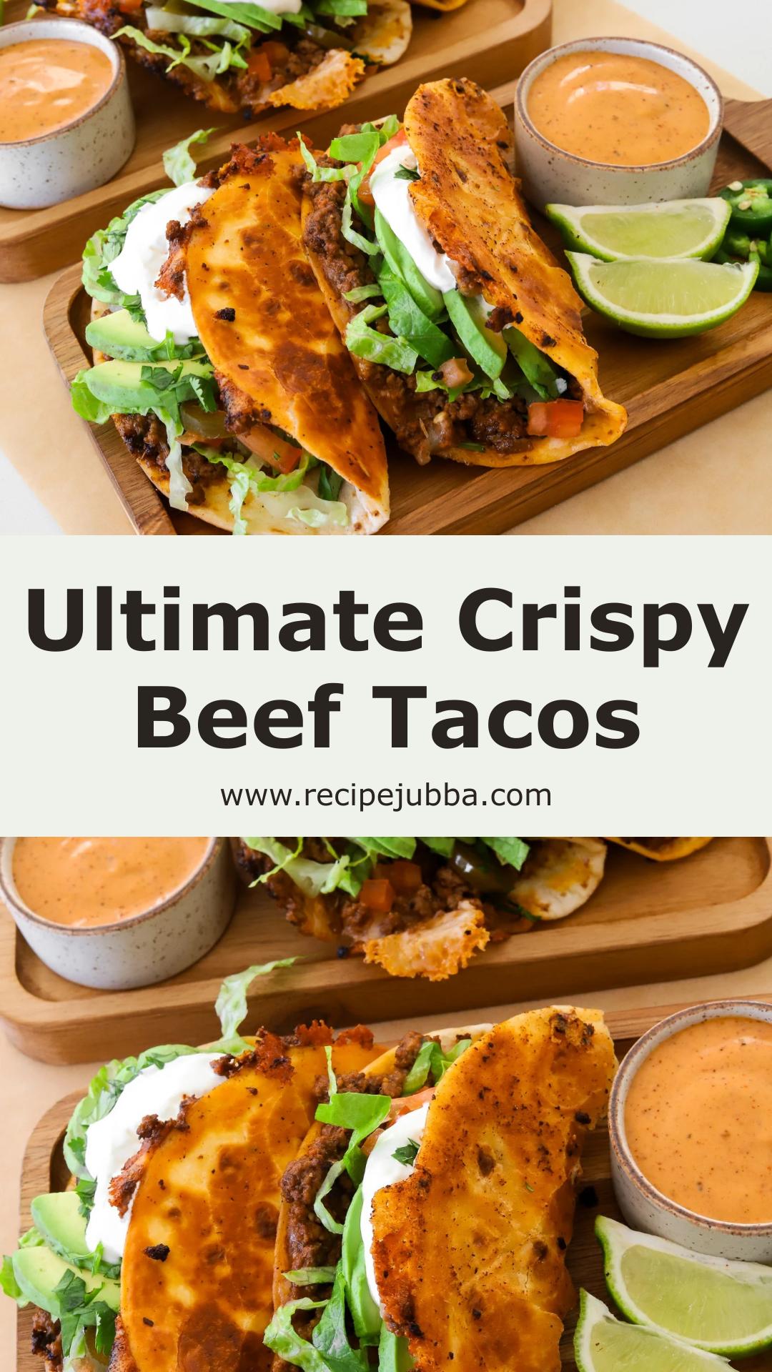 Crispy Cheesy Ground Beef Tacos with Golden Tortillas — pin 3