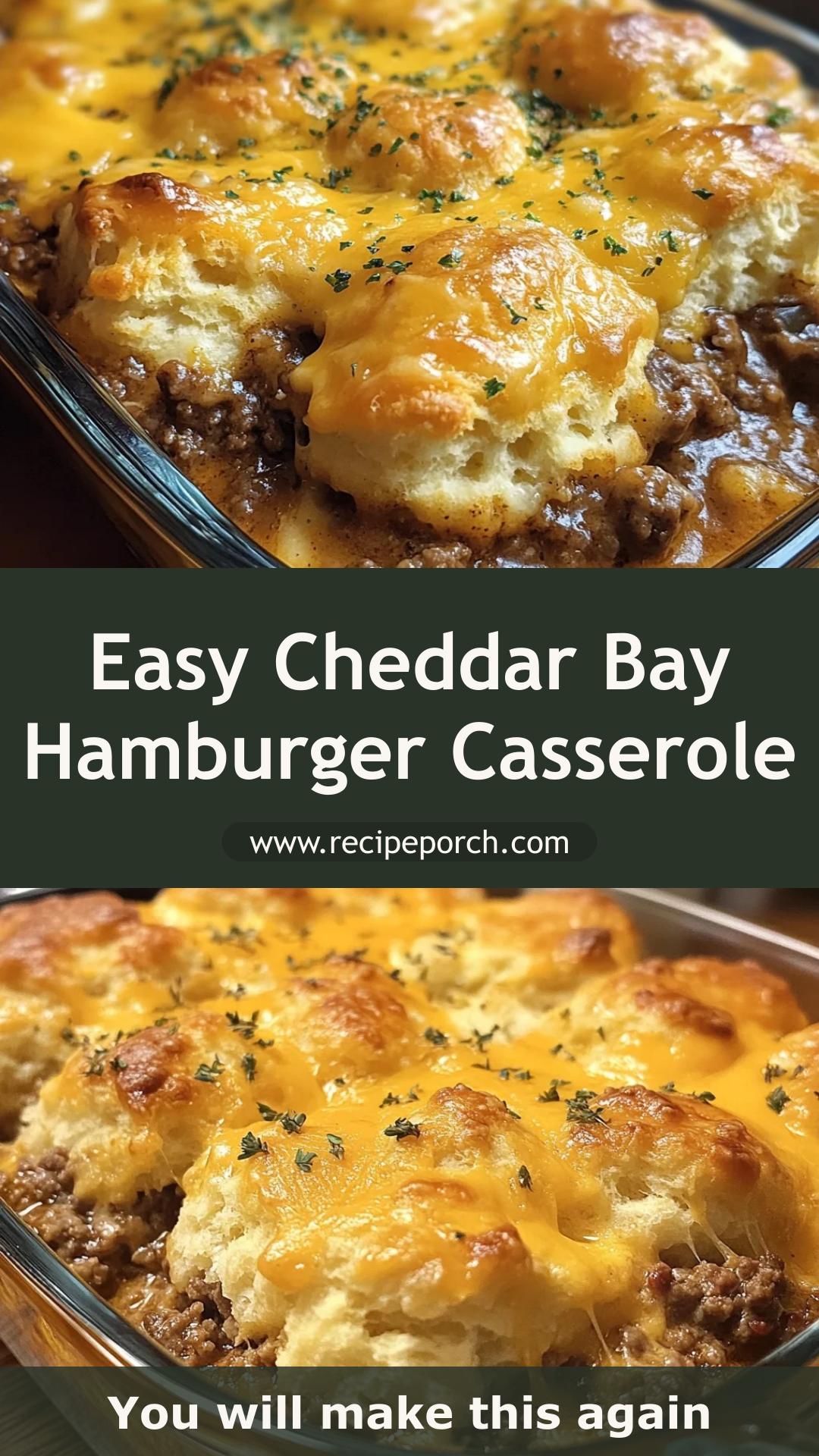 Cheddar Bay Hamburger Casserole with Creamy Mushroom Beef — pin 1