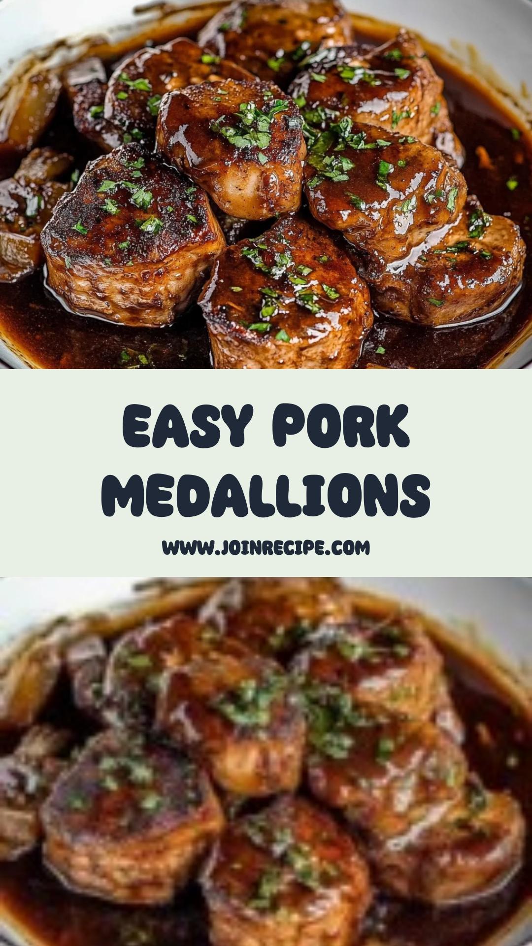 Pork Medallions: Tender and Flavorful Weeknight Dinner Option — pin 1