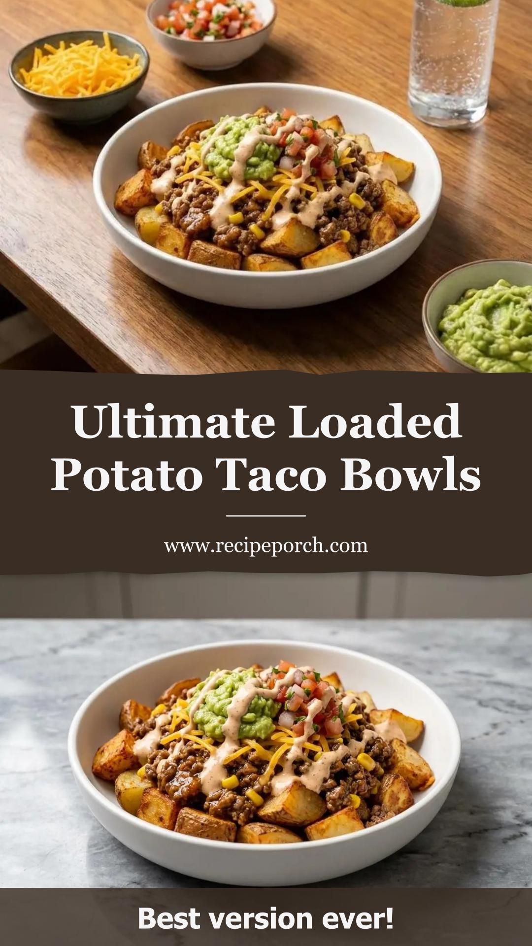 Crispy Loaded Potato Taco Bowls with Ground Beef — pin 3