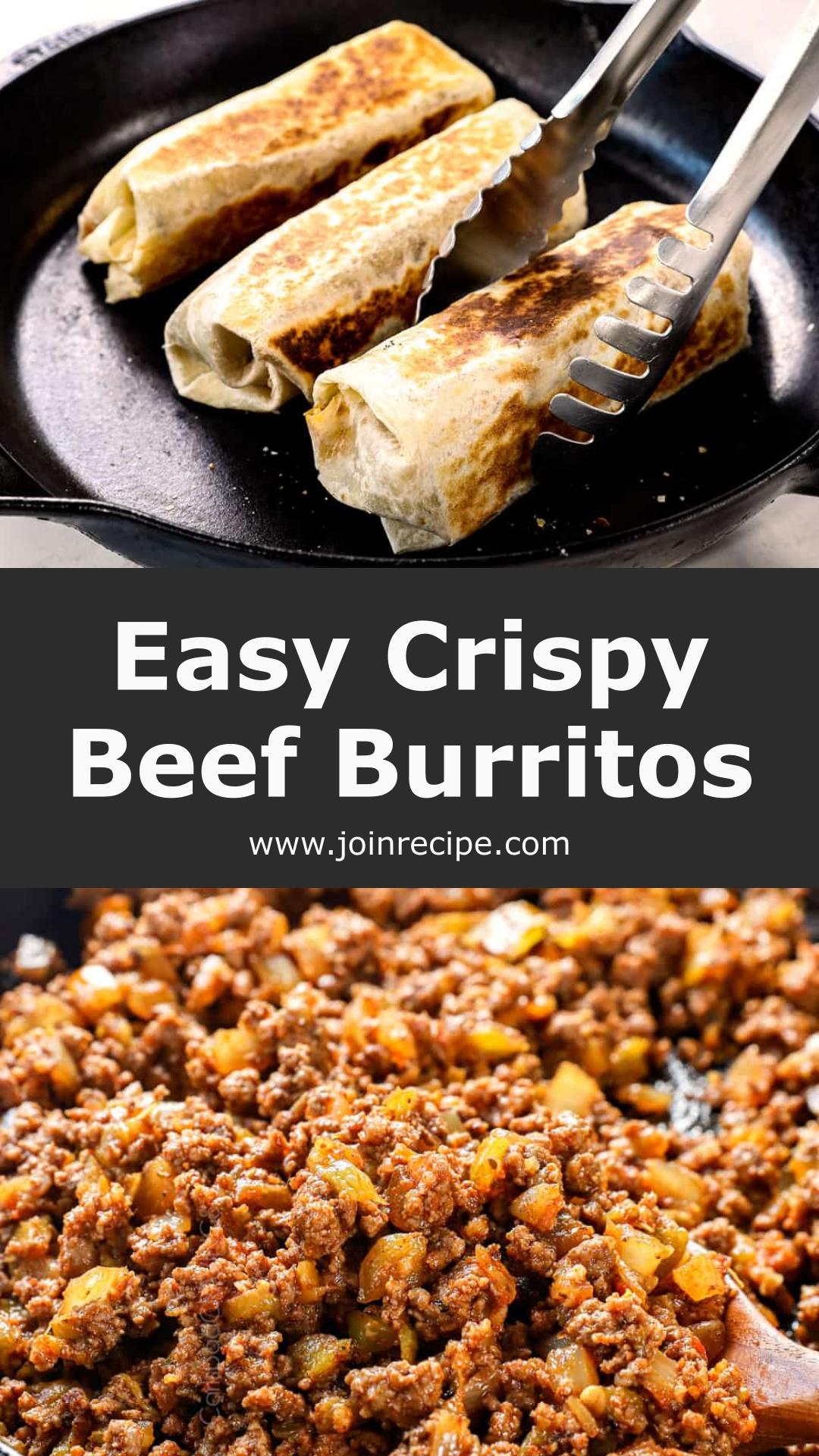 Beef Burritos with Chili-Spiced Beef and Crispy Tortillas — pin 3