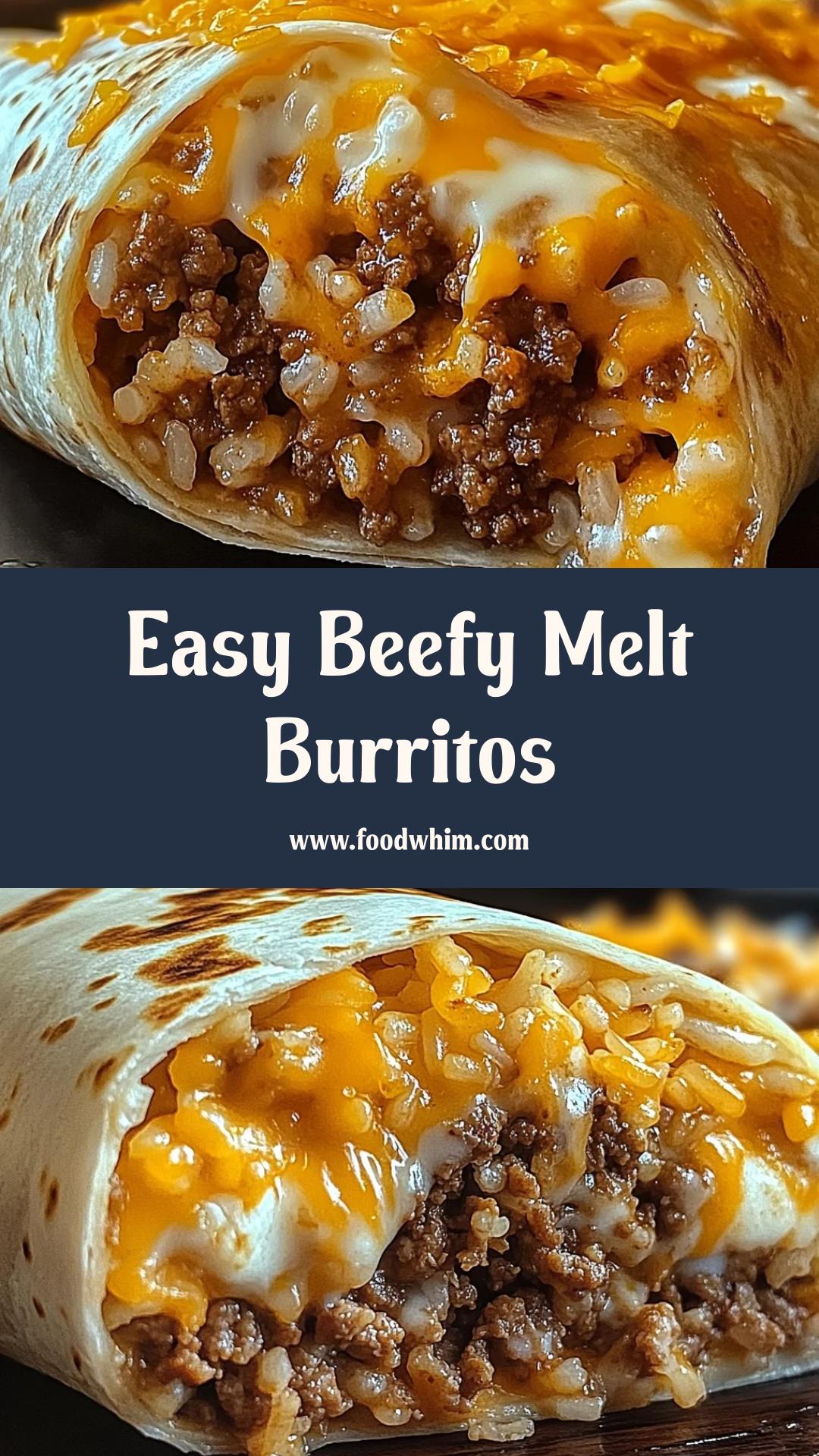 Beefy Melt Burritos with Seasoned Beef, Rice, and Nacho Cheese — pin 3
