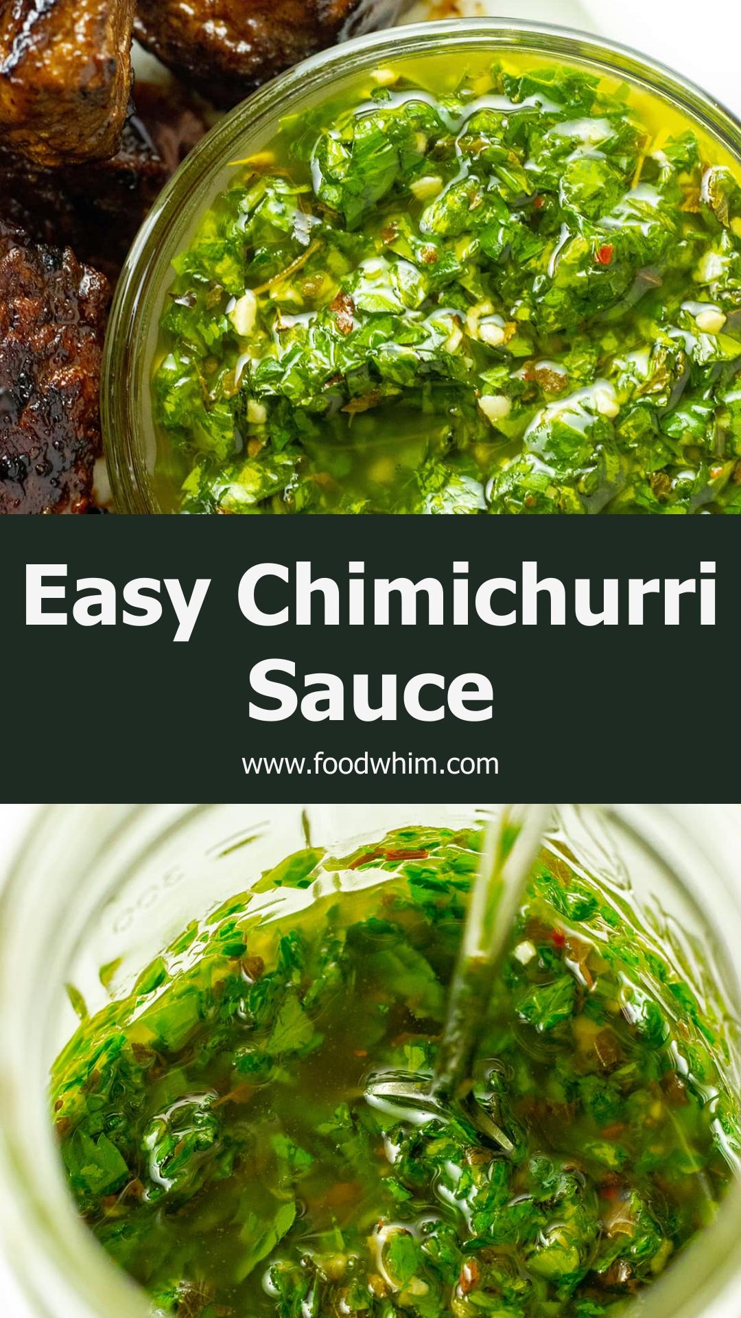 Chimichurri Sauce: Fresh Parsley, Garlic, and Tangy Vinegar — pin 1