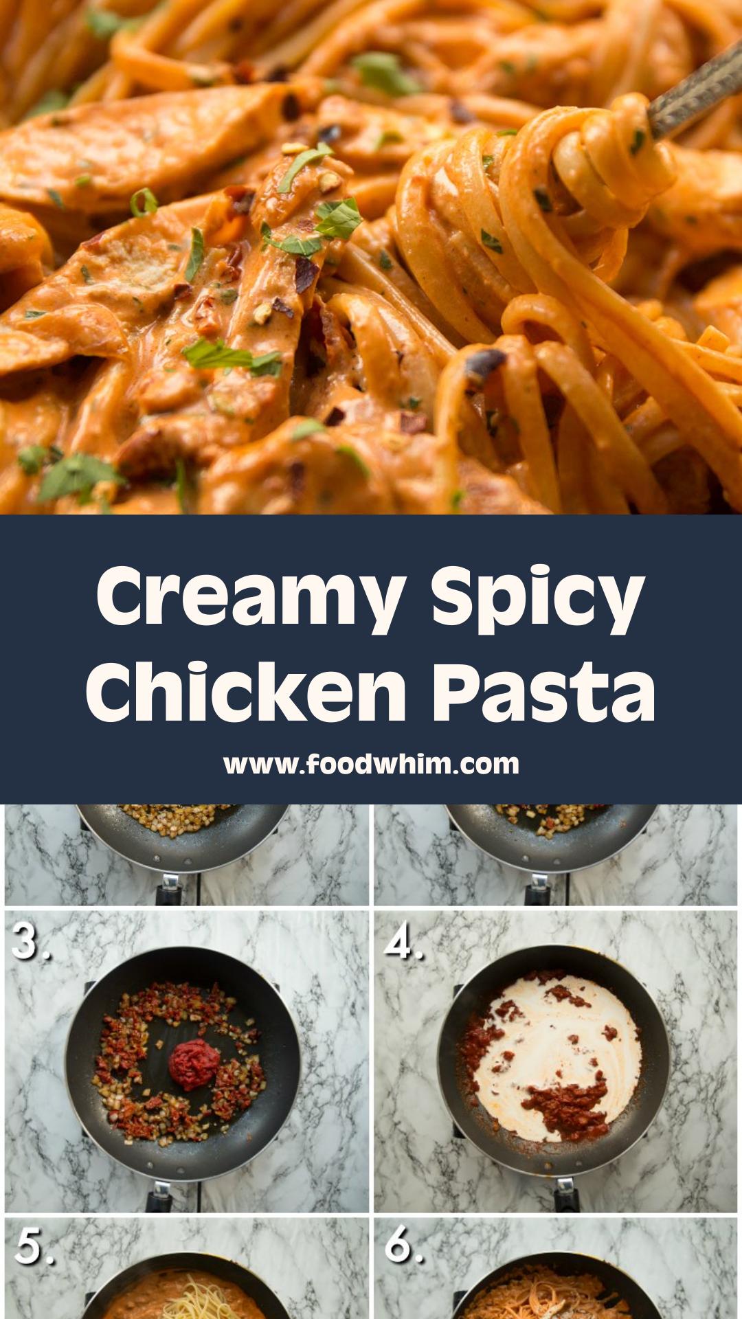Spicy Chicken Pasta With Creamy Tomato Sauce and Smoky Paprika — pin 2