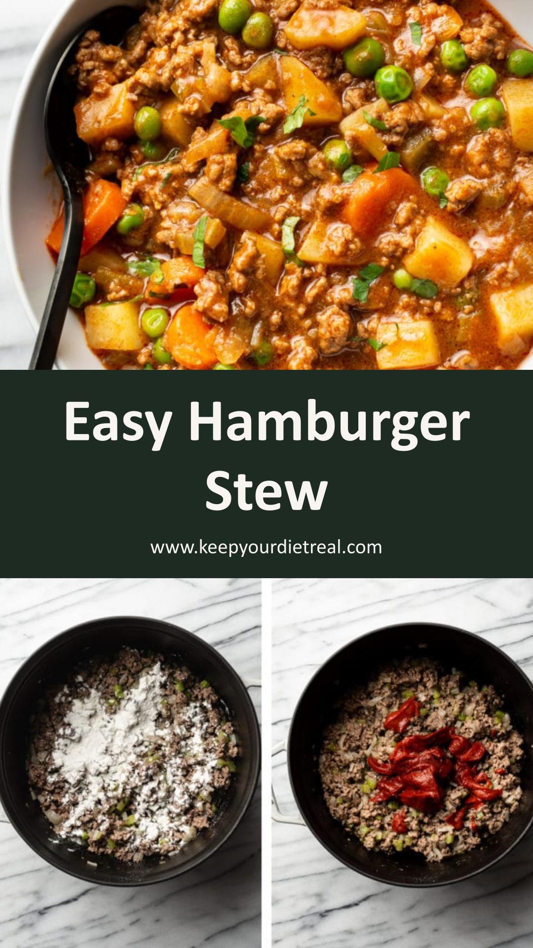 Hamburger Stew with Tender Potatoes and Savory Beef Broth — pin 3