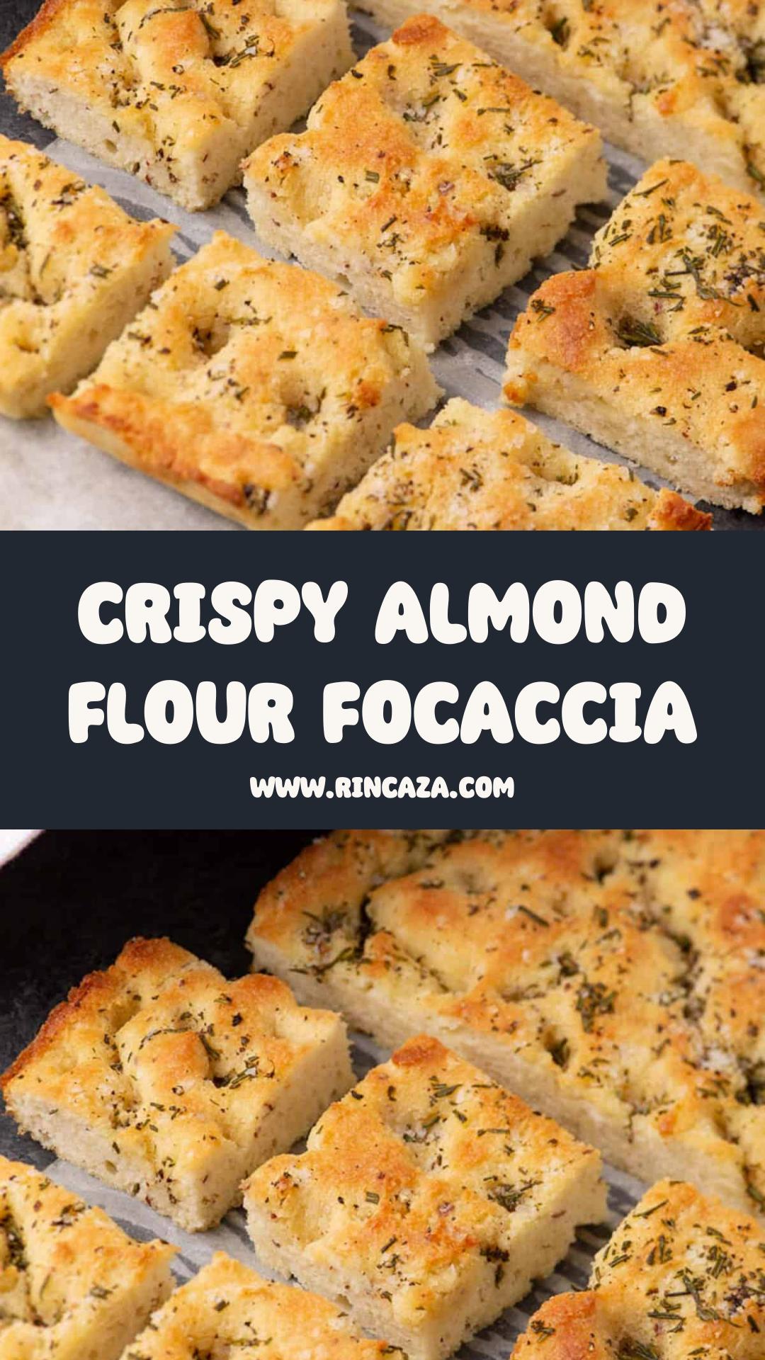 Almond Flour Focaccia with Rosemary and Crisp Olive-Oil Edges — pin 1