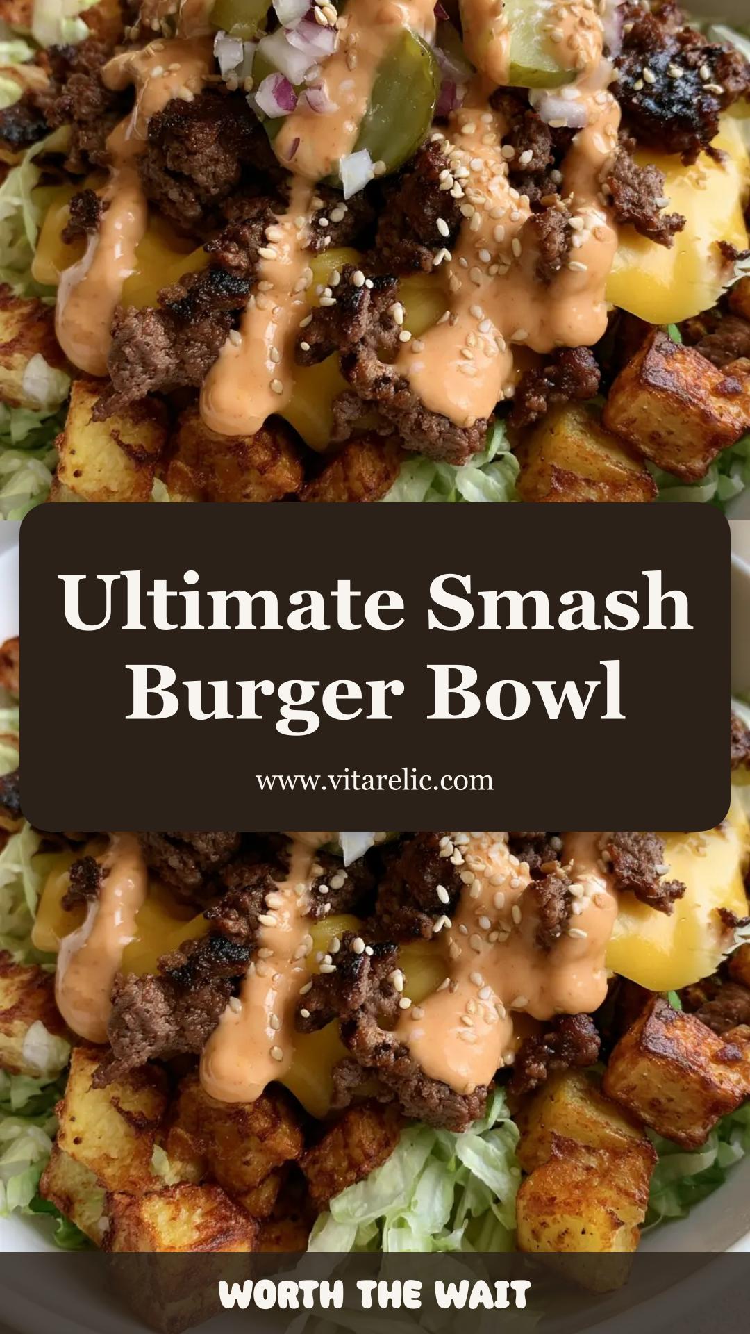 Smash Burger Bowl with Crispy Roasted Potatoes and Special Sauce — pin 2