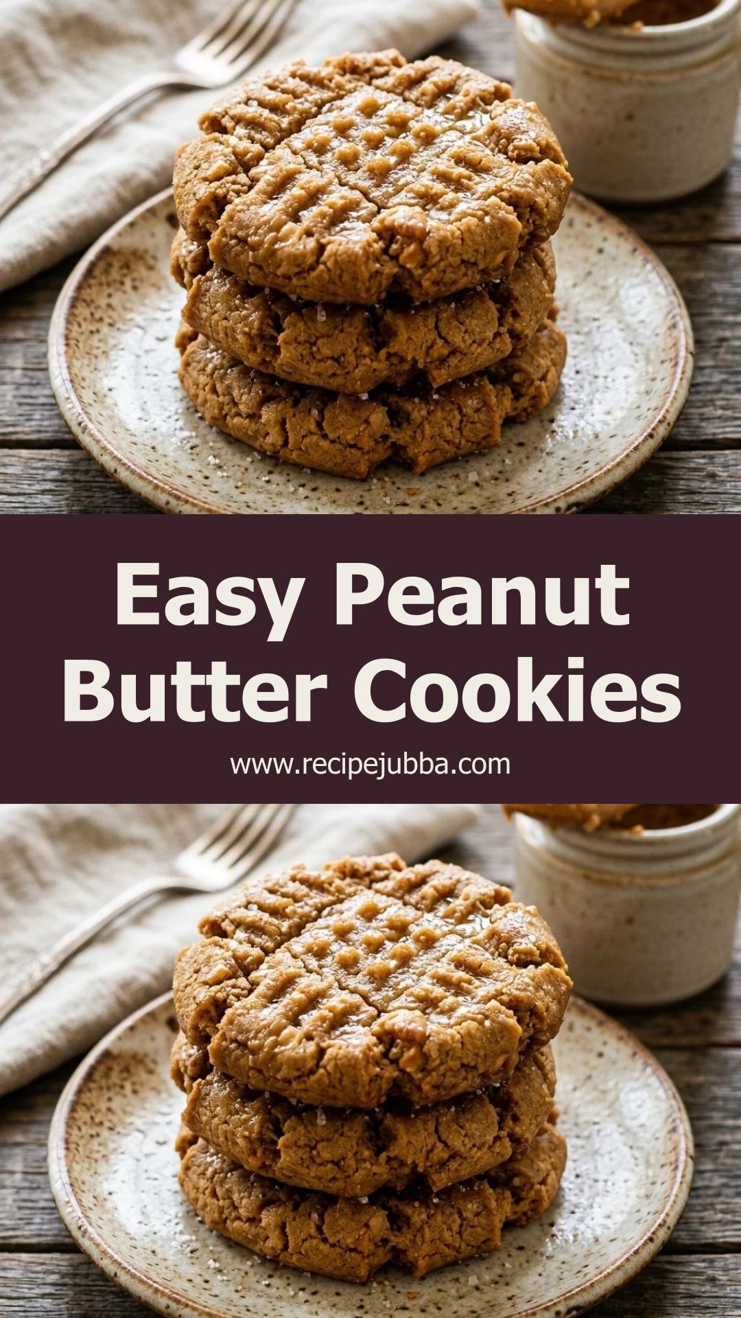 Peanut Butter Cookies: Simple, Gooey Treats with a Hint of Vanilla — pin 1