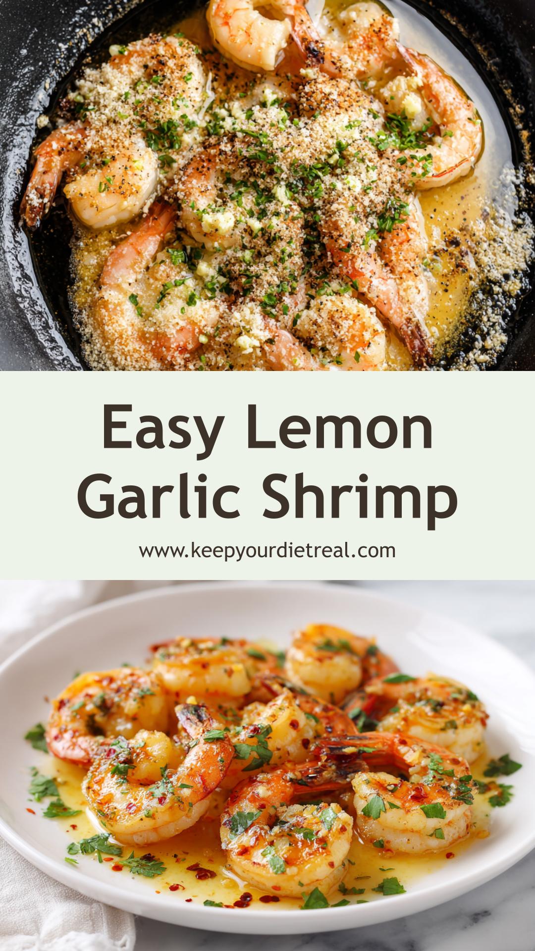 Spicy Lemon Garlic Shrimp with Buttery Citrus Sauce — pin 1