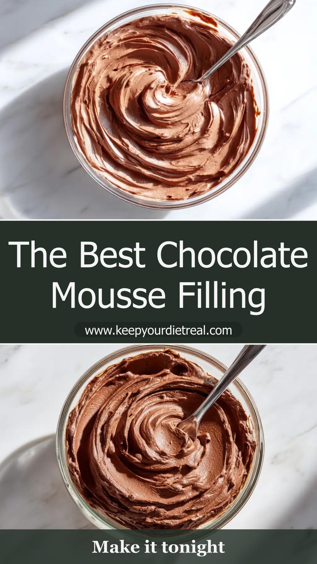 Chocolate Mousse Filling with Semi-Sweet Chocolate — pin 1
