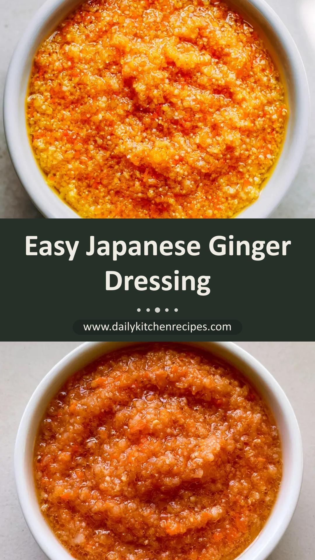 Japanese Steakhouse Ginger Dressing: Hibachi-Style Carrot and Ginger — pin 1