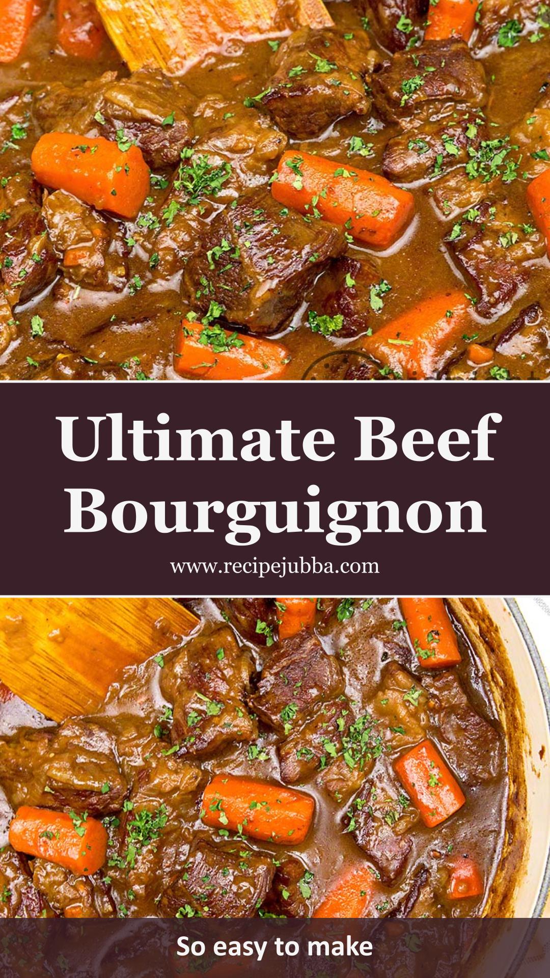 Anthony Bourdain’s Beef Bourguignon with Rich Onion-Thickened Sauce — pin 1
