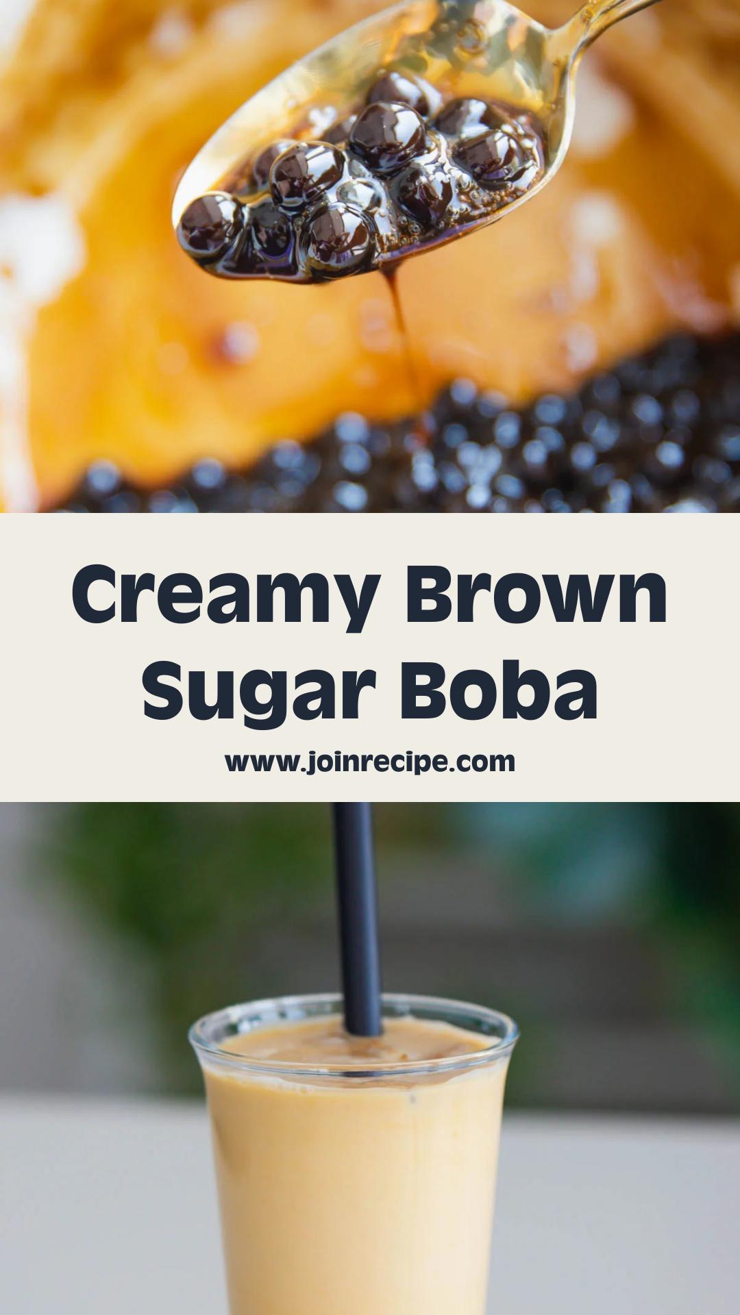 Brown Sugar Boba: Creamy Milk Tea with Caramelized Tapioca Pearls — pin 1