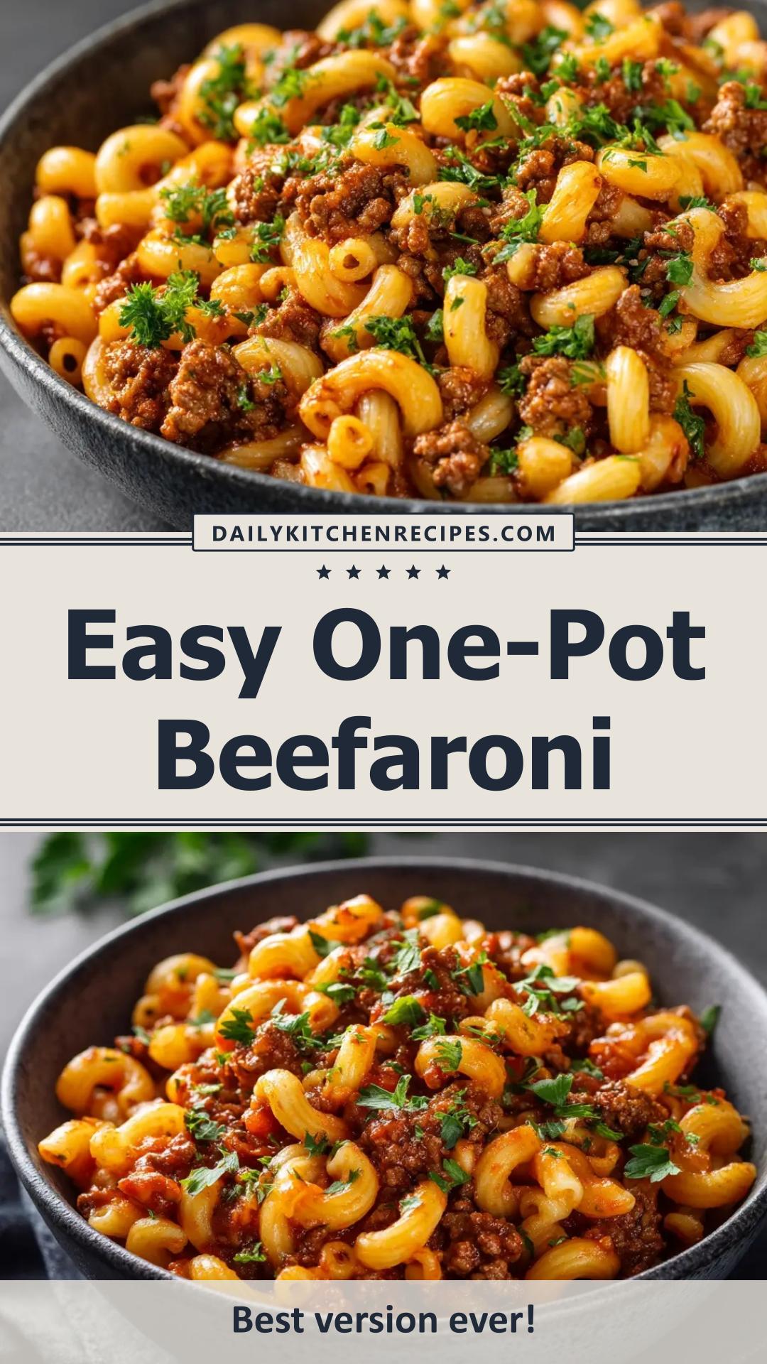 One Pot Beefaroni with Sharp Cheddar — pin 1