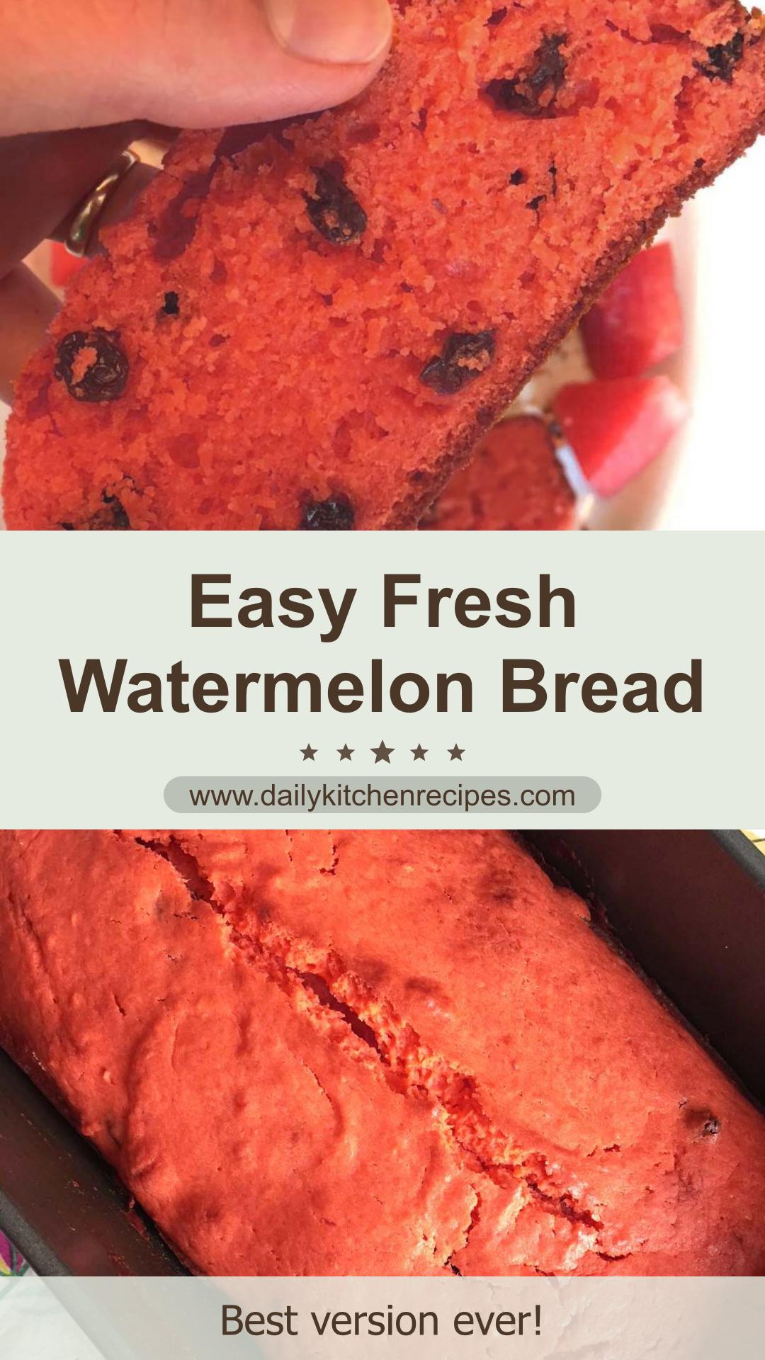 Bake Irresistible Watermelon Bread for a Refreshing Treat — pin 2