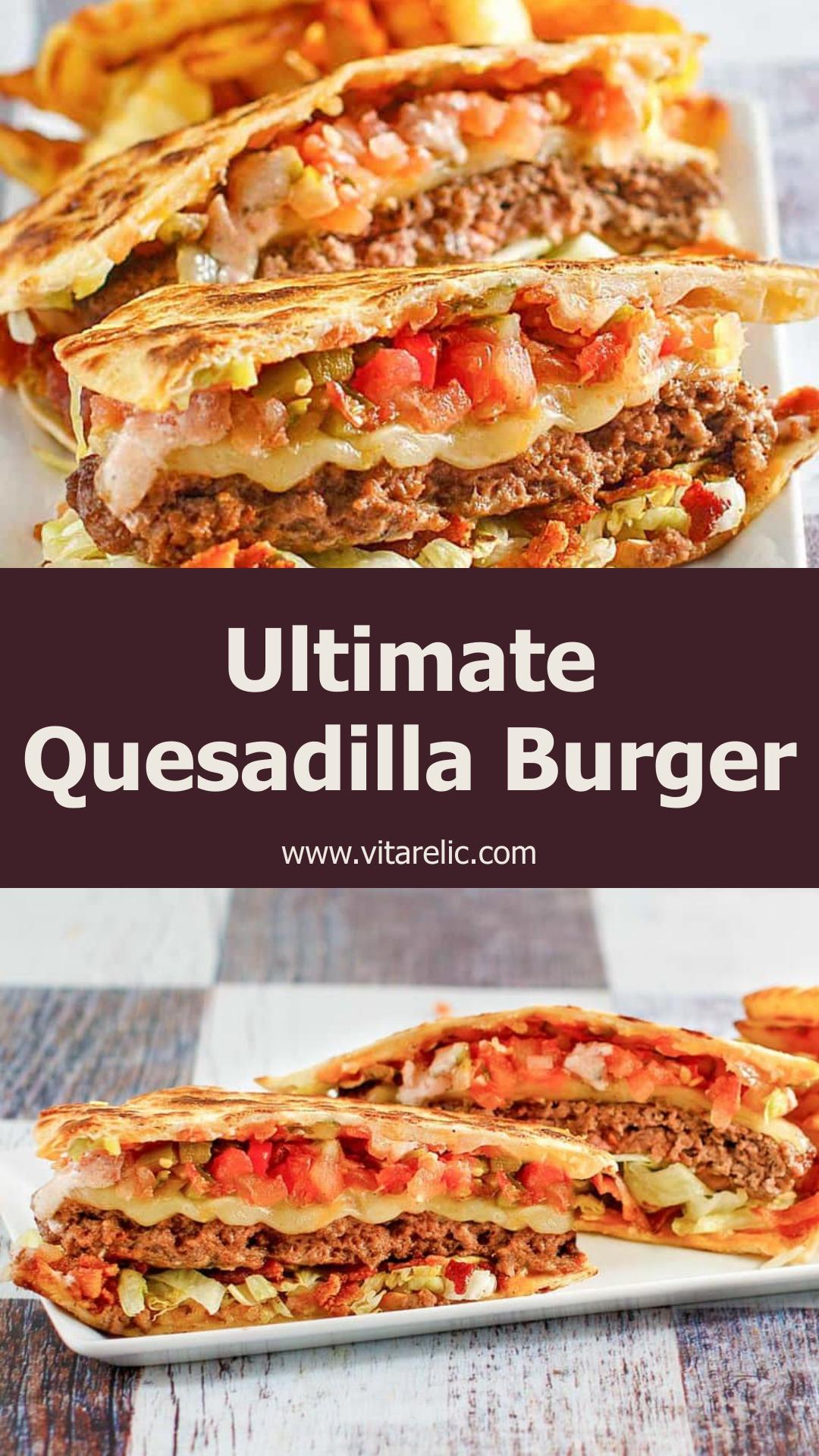 Copycat Applebee's Quesadilla Burger with Mexi-Ranch Sauce — pin 3