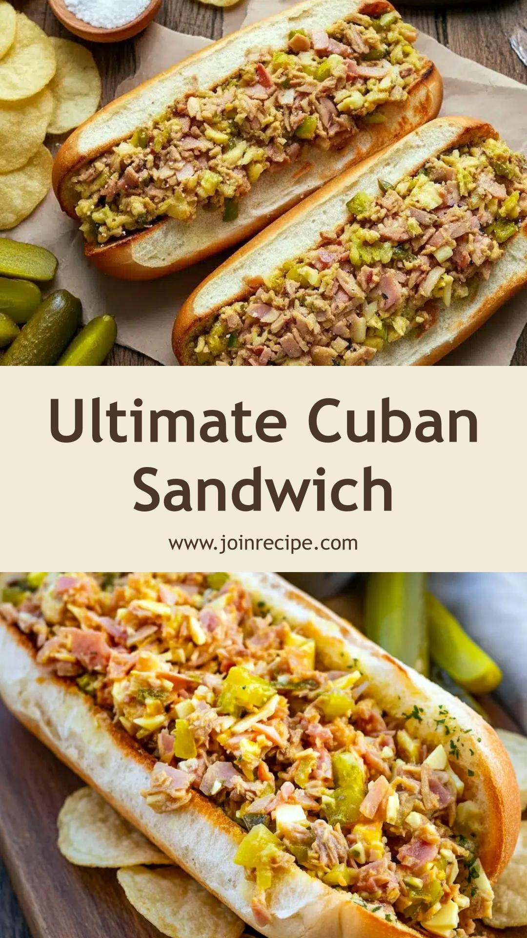Ultimate Cuban Sandwich: Garlicky Rolls Loaded with Pulled Pork and Swiss — pin 1