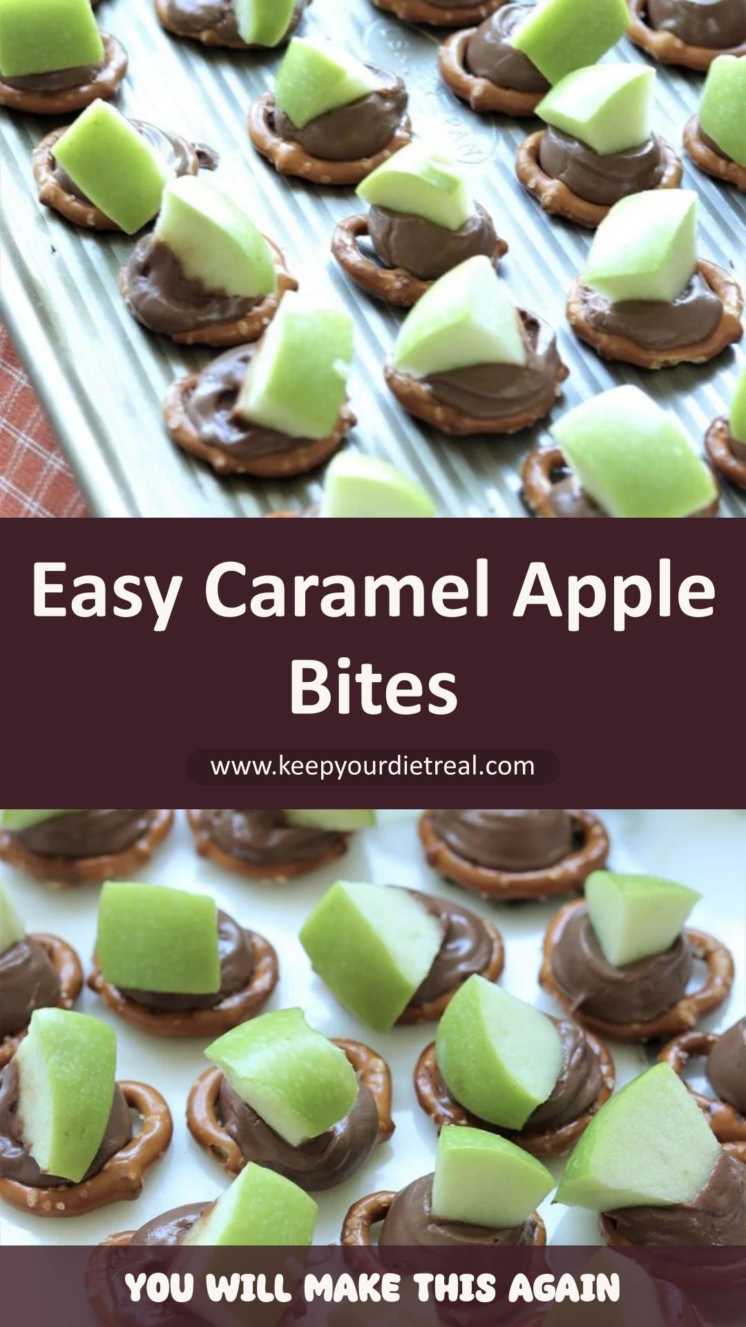 Caramel Apple Bites with Tart Granny Smith Apples and Pretzel Crunch — pin 3