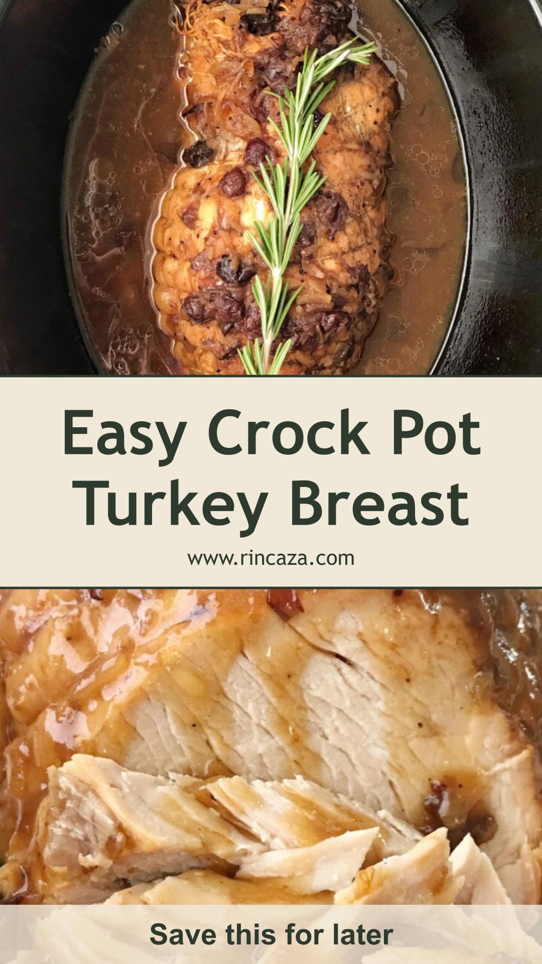 Crock Pot Cranberry Turkey Breast with Orange Cranberry Gravy — pin 4