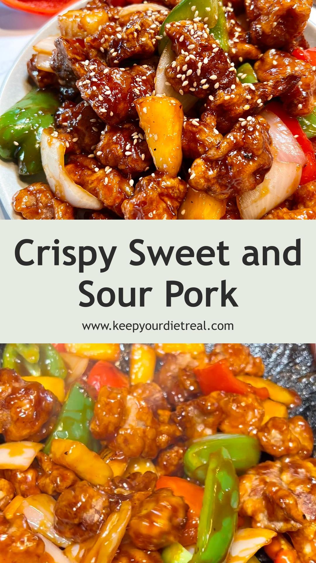 Sweet and Sour Pork with Crispy Batter and Tangy Red Sauce — pin 1