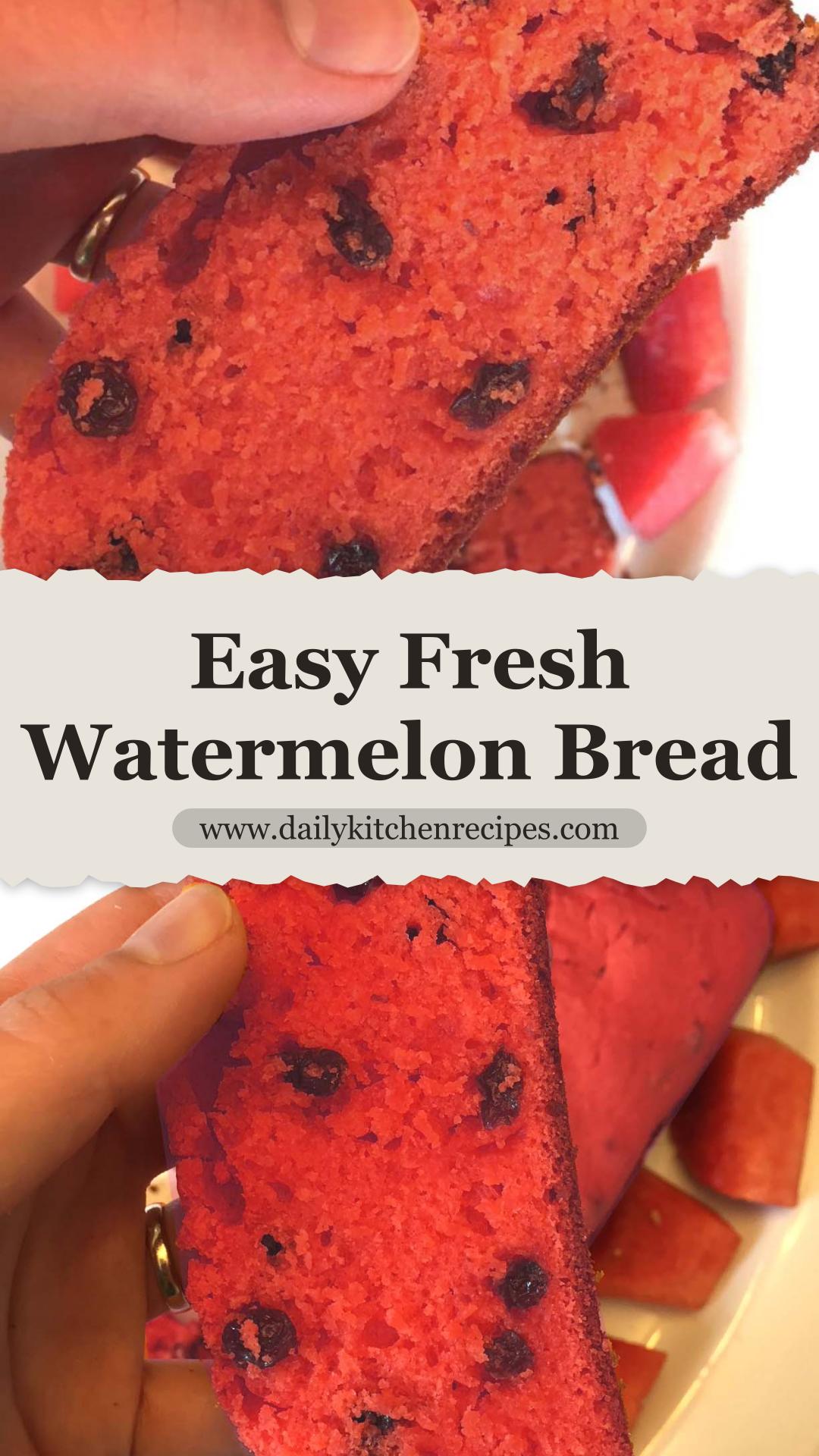 Bake Irresistible Watermelon Bread for a Refreshing Treat — pin 1