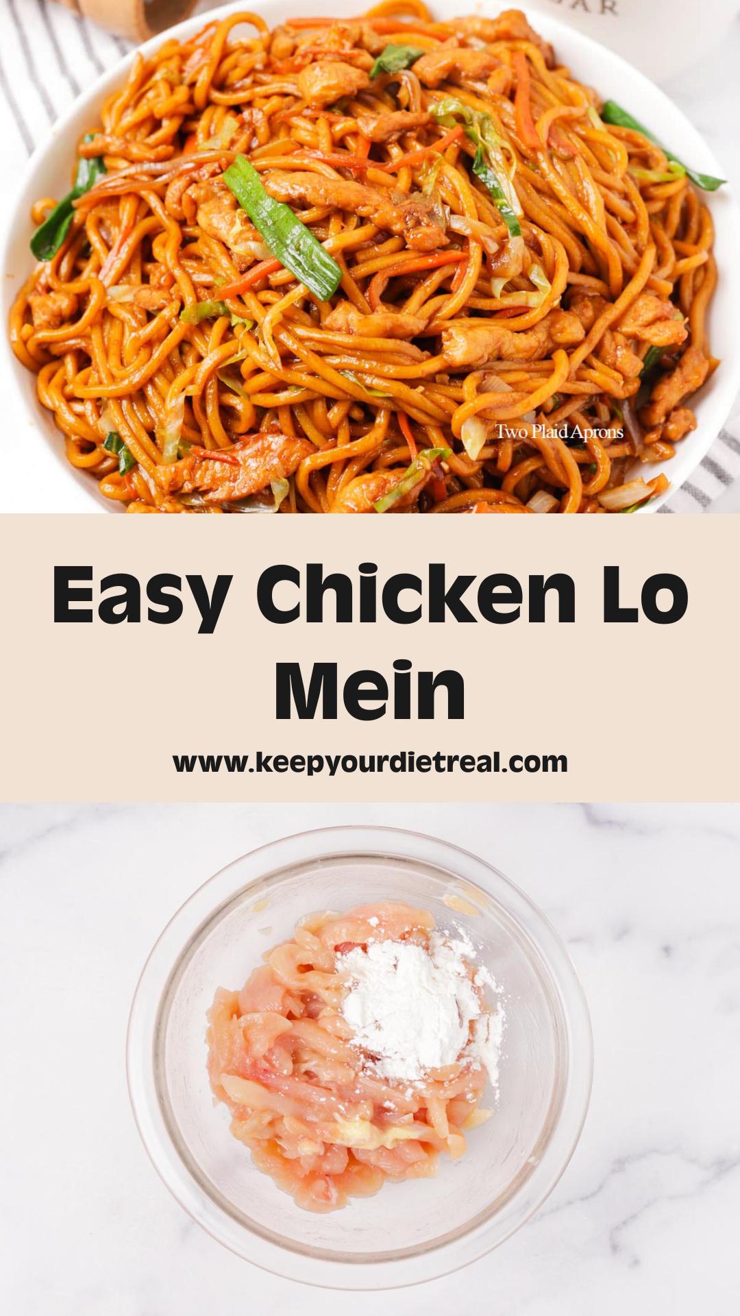 Chicken Lo Mein with Garlicky Egg Noodles and Savory Sauce — pin 1