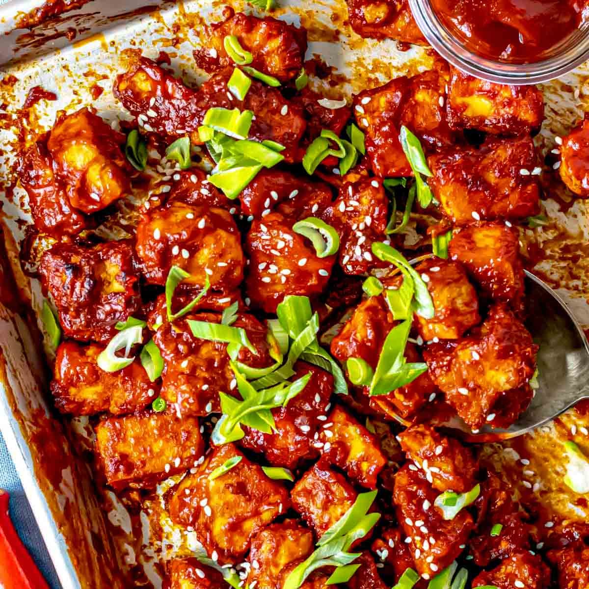 BBQ Tofu with Smoky Sauce and Crisp Chewy Edges