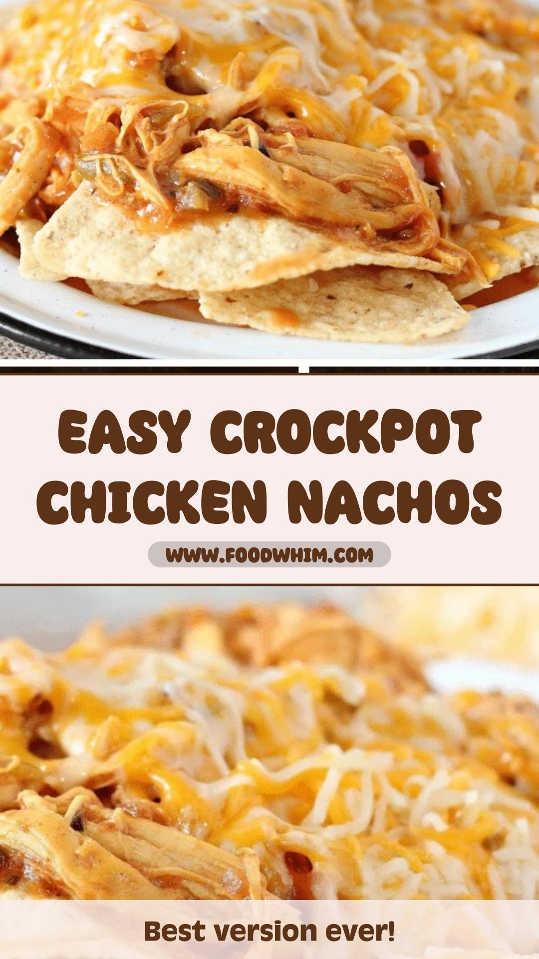 Crockpot Chicken Nachos with Creamy Salsa Con Queso — pin 2