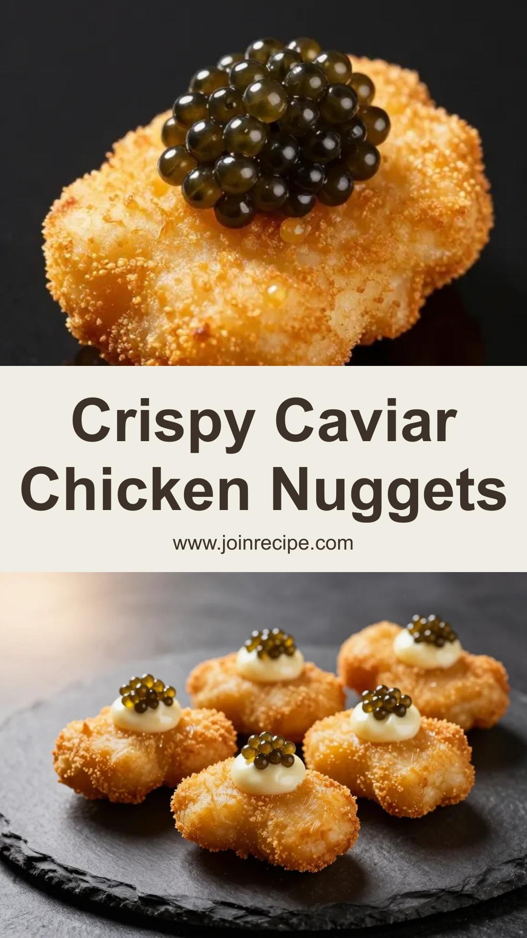 Caviar Chicken Nuggets with Crisp Cornmeal Crust and Briny Roe — pin 2
