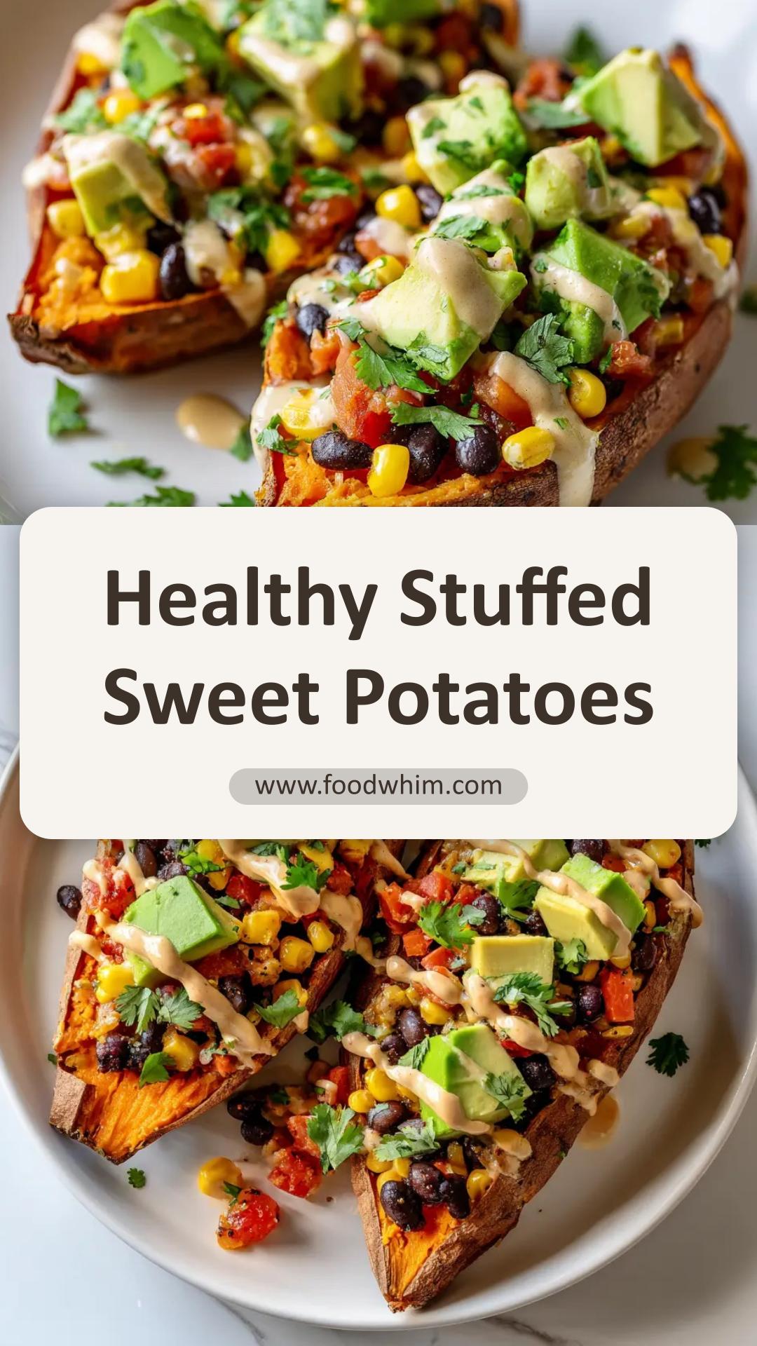 Stuffed Sweet Potatoes with Southwest Black Bean Filling — pin 1