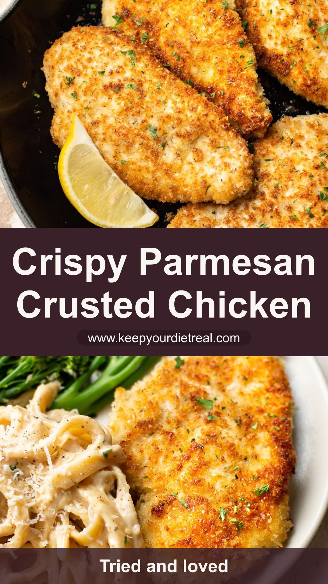 Parmesan Crusted Chicken with Crispy Panko Breading — pin 2