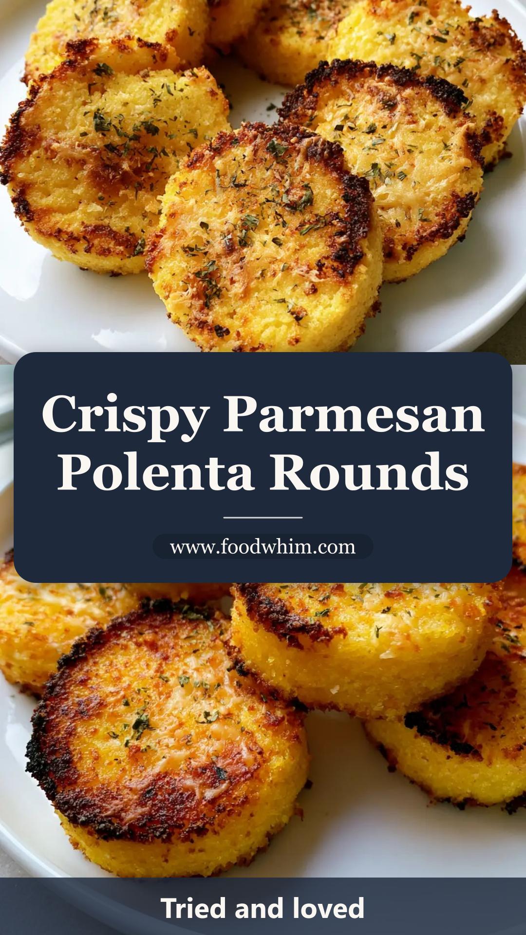 Crispy Parmesan Polenta Rounds with Golden Charred Edges — pin 2