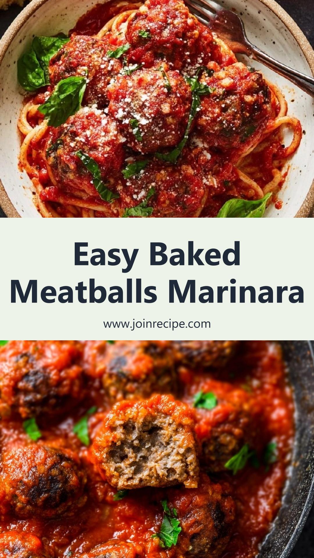 Baked Meatballs with Rich Marinara Sauce for a Cozy Dinner — pin 2