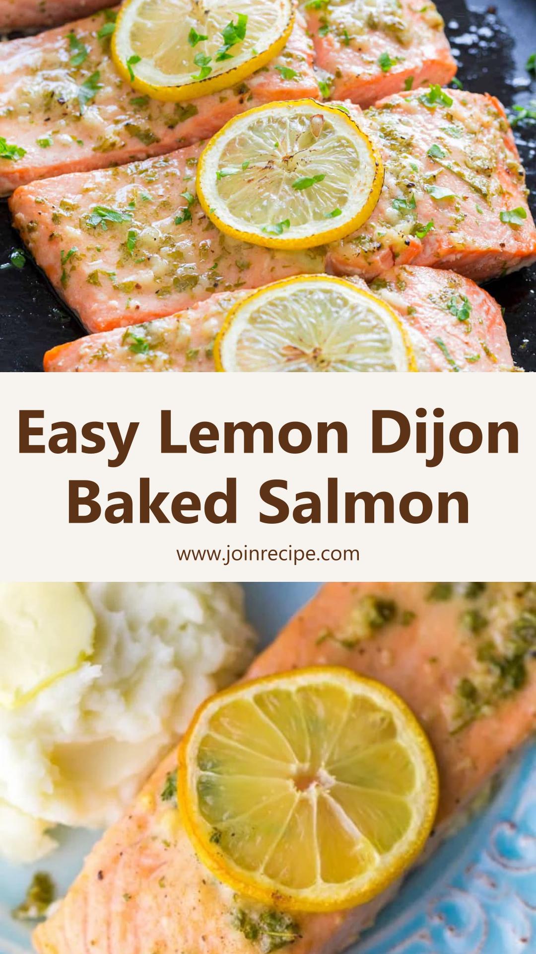 Baked Salmon with Zesty Lemon Dijon Garlic Marinade — pin 2