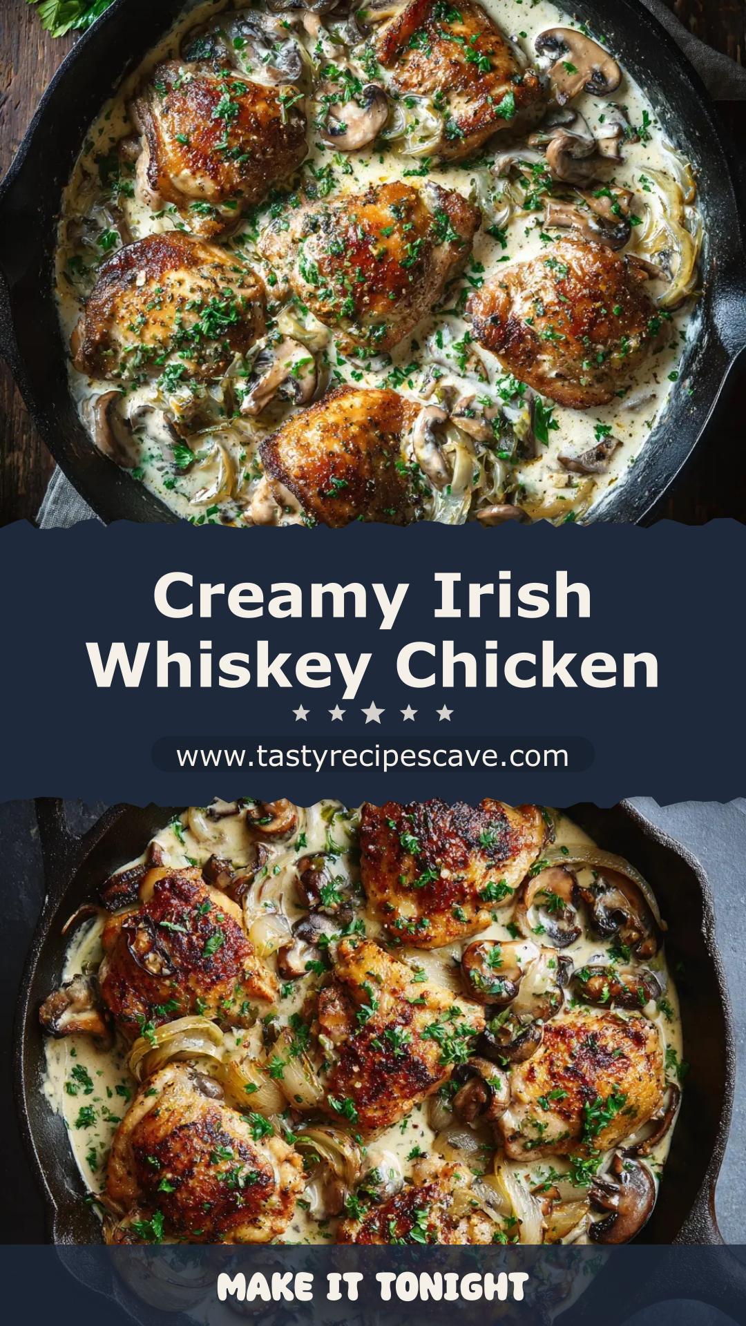 Irish Whiskey Chicken with Creamy Skillet Sauce — pin 2
