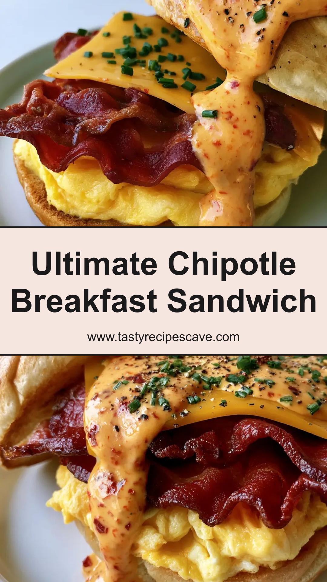 Spicy Chipotle Breakfast Sandwich with Wavy Bacon and Sharp Cheddar — pin 2