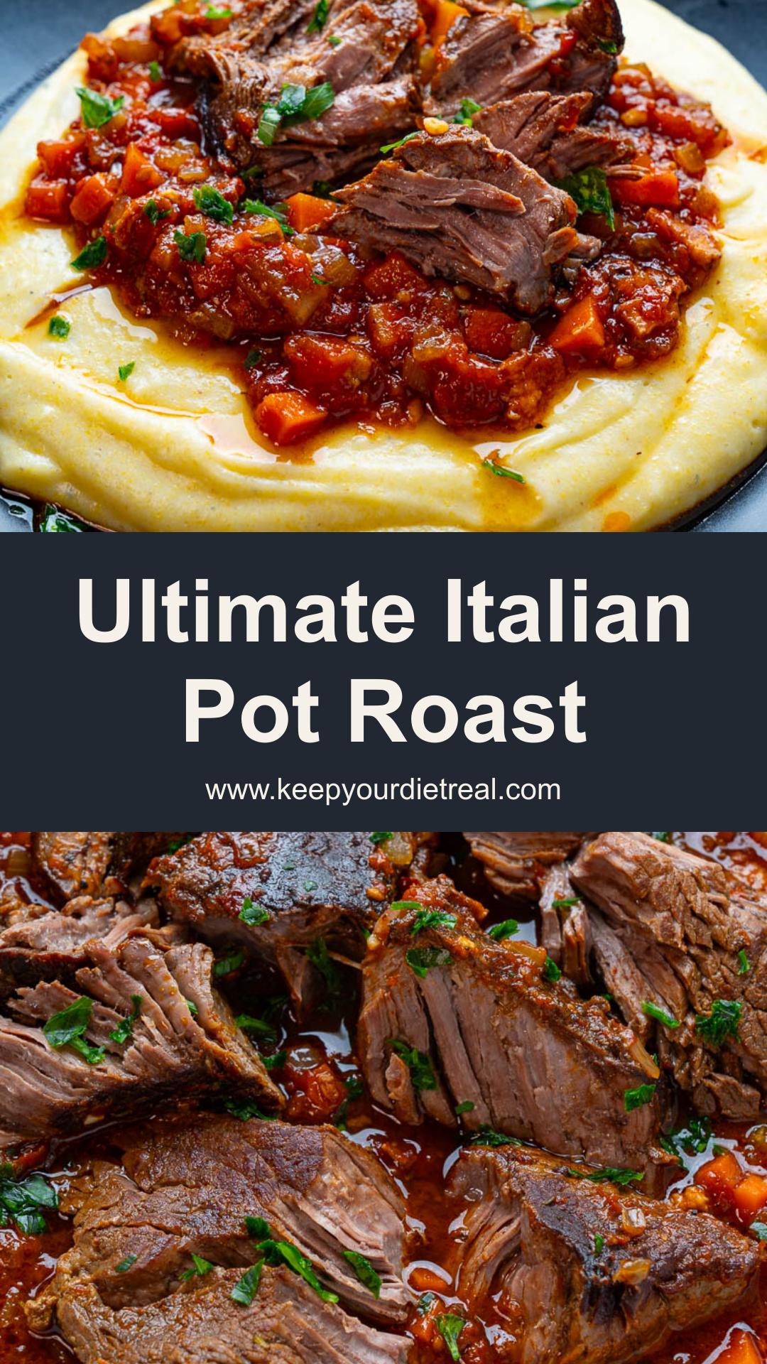 Italian Pot Roast (Stracotto) with Tomato Herb Braising Sauce — pin 1