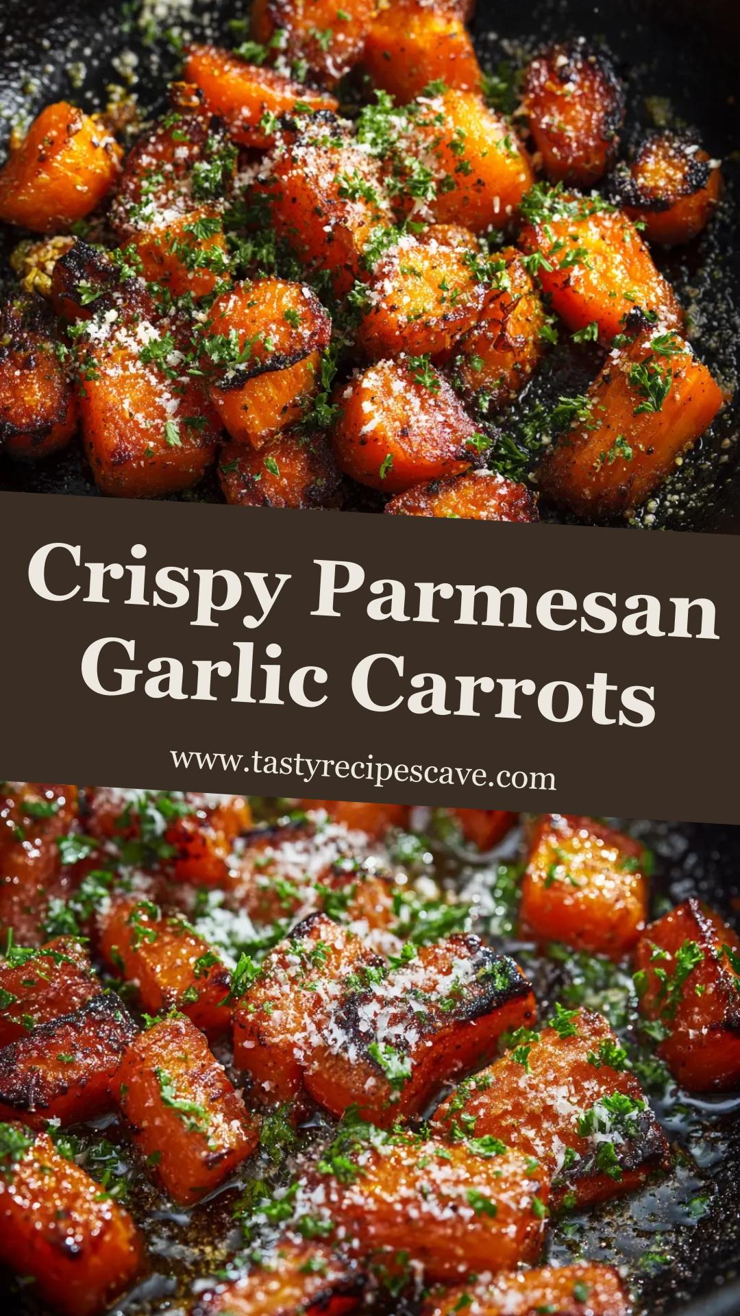 Parmesan Garlic Roasted Carrots with Crispy Parmesan — pin 2