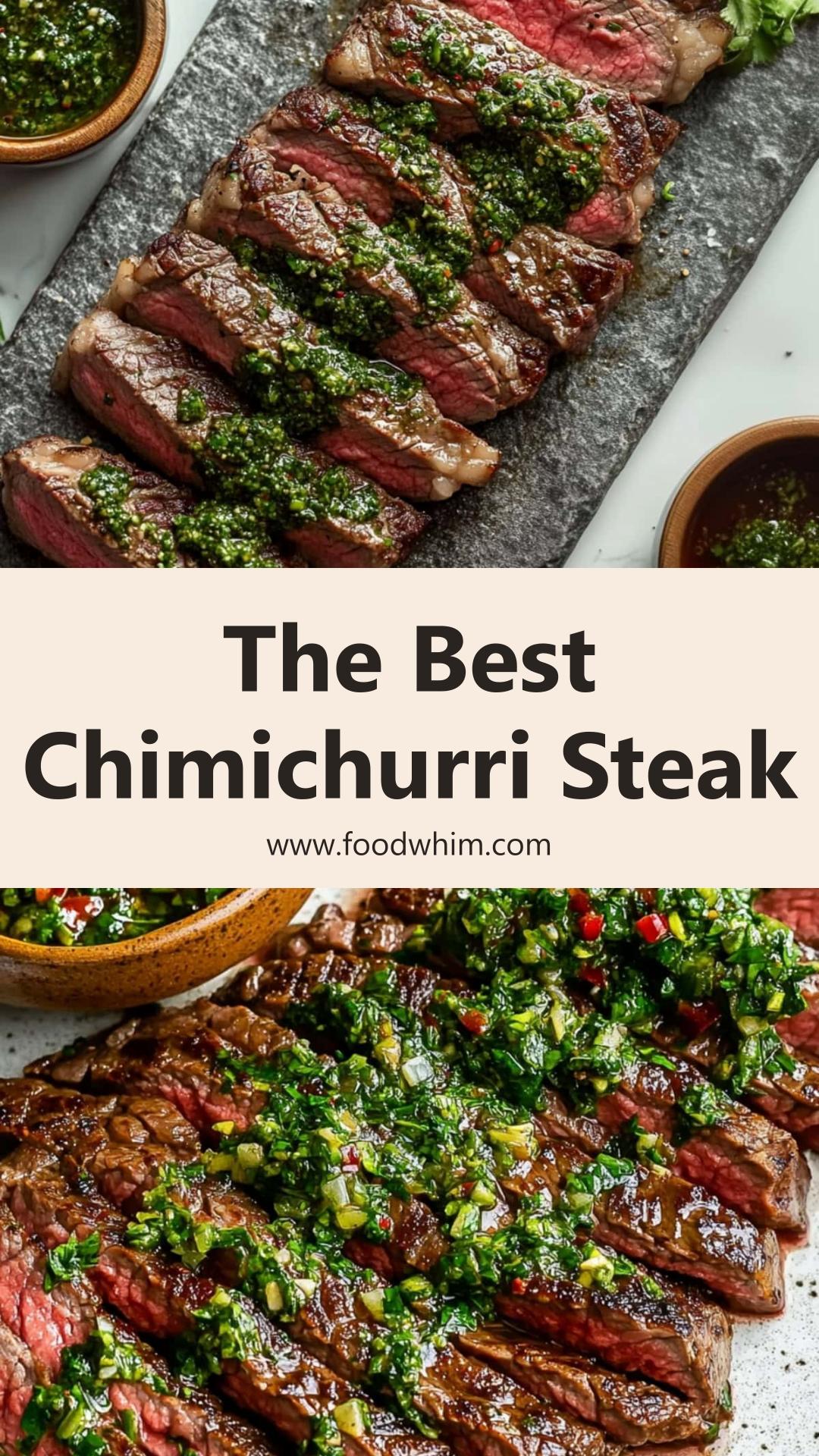 Chimichurri Steak with Garlicky Parsley and Golden-Brown Crust — pin 1