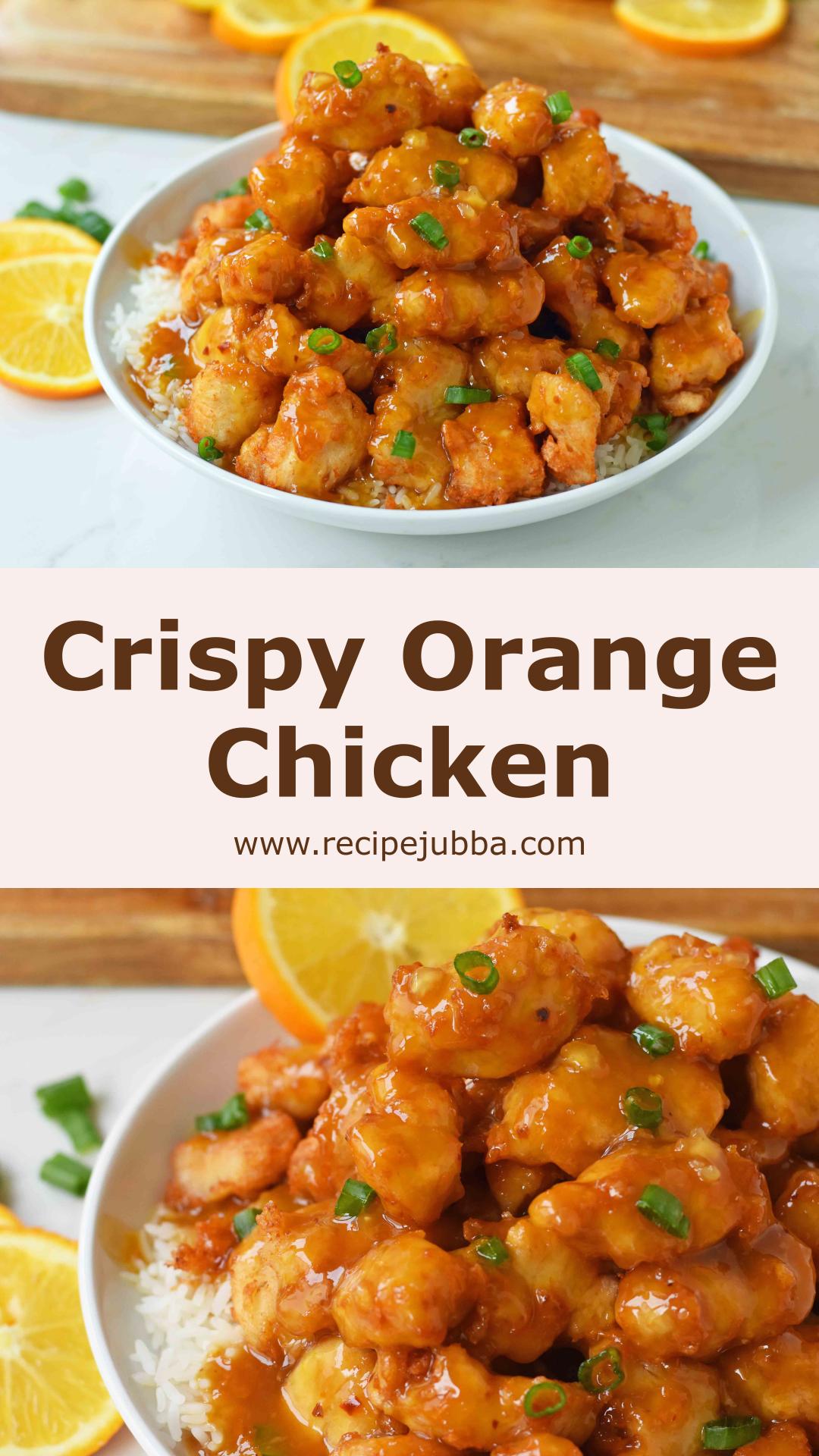 Chinese Orange Chicken with Crispy Fried Chicken and Sweet-Spicy Orange Sauce — pin 2