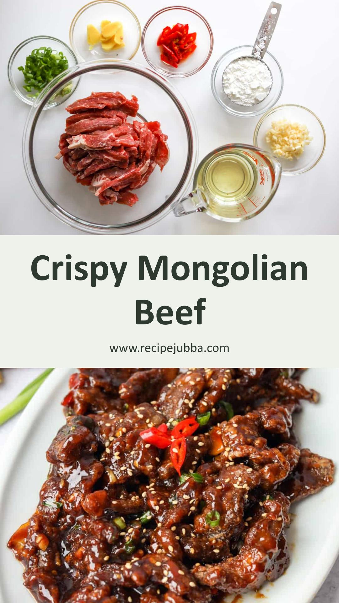 Mongolian Beef with Crispy Cornstarch Coating and Sticky Hoisin Sauce — pin 2