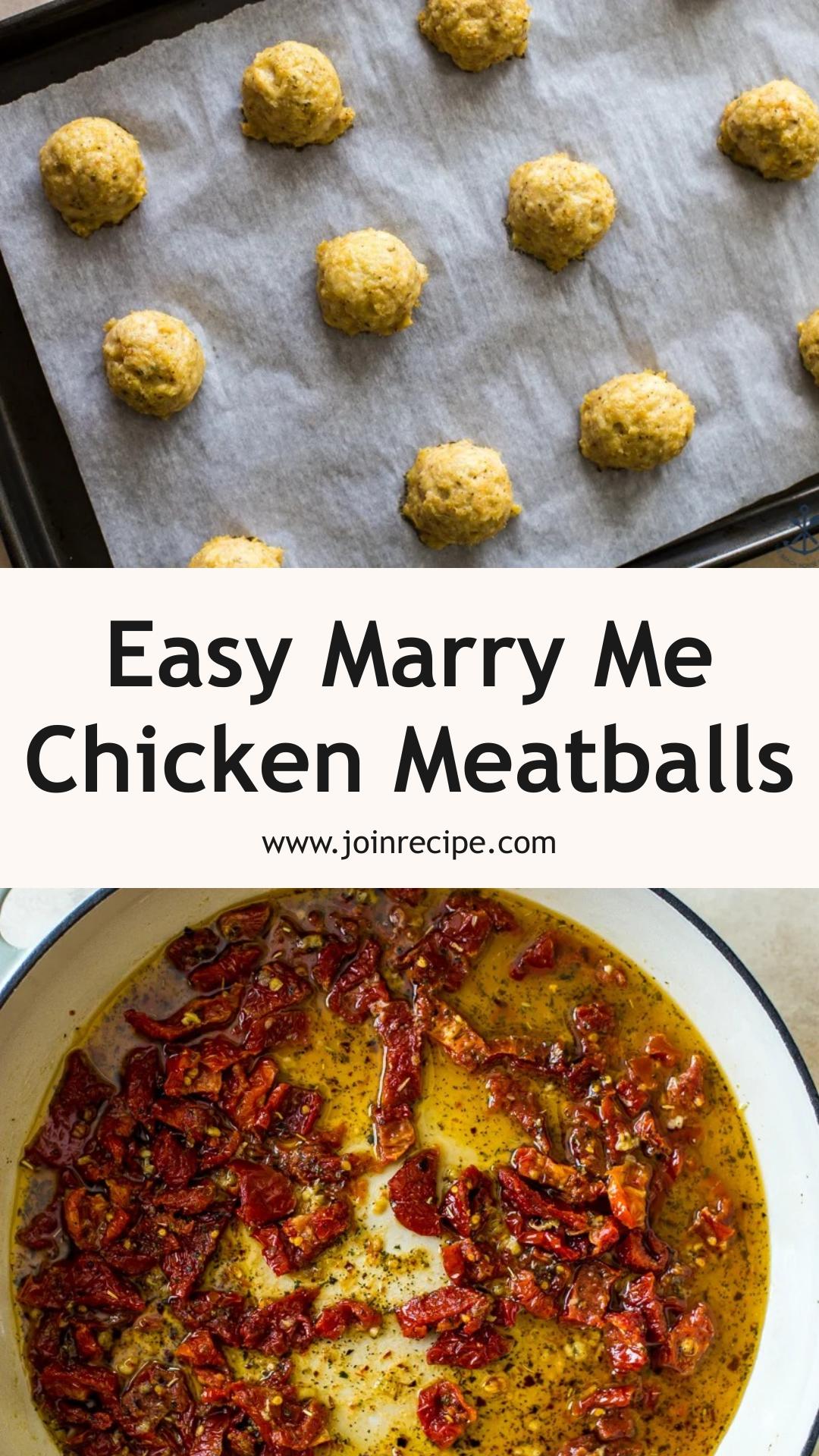 Marry Me Chicken Meatballs: Juicy Ground Chicken in Creamy Sauce — pin 1
