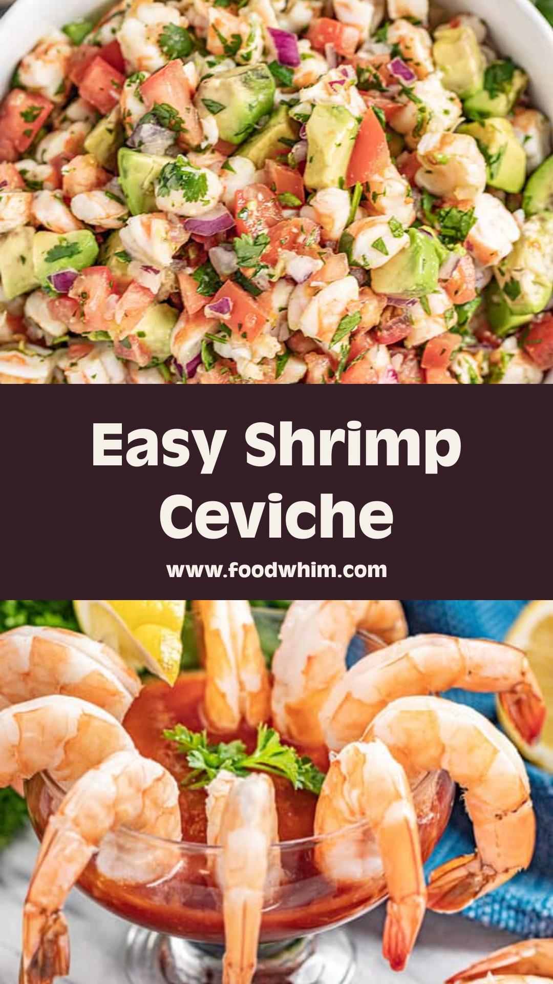 Easy Shrimp Ceviche with Bright Citrus and Creamy Avocado — pin 1