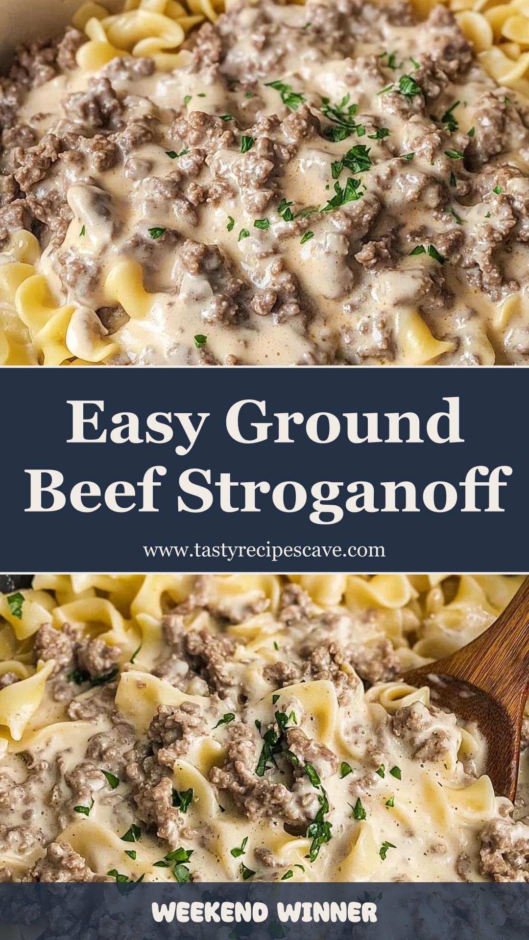 30-Minute Ground Beef Stroganoff: Easy Family Dinner — pin 1