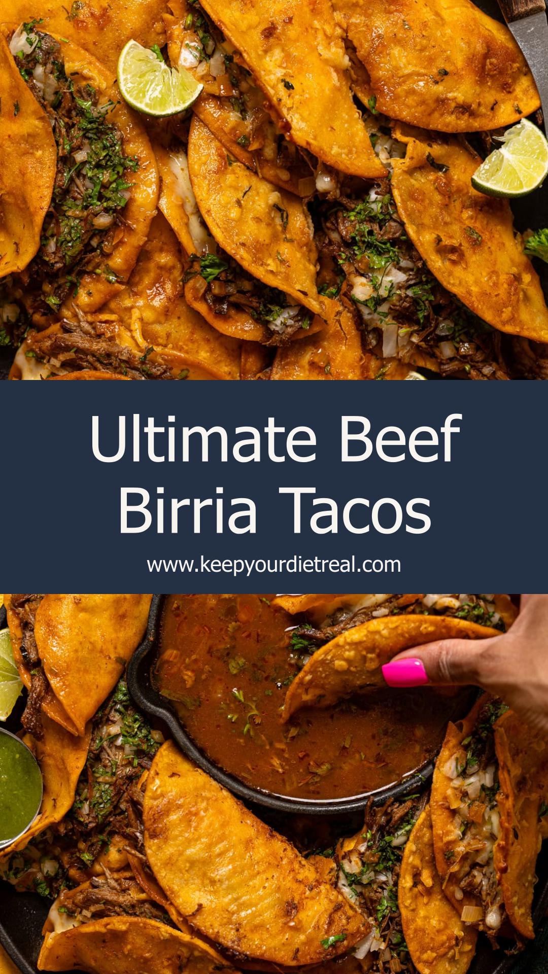 Beef Birria Tacos with Oaxaca Cheese and Crispy Corn Tortillas — pin 3