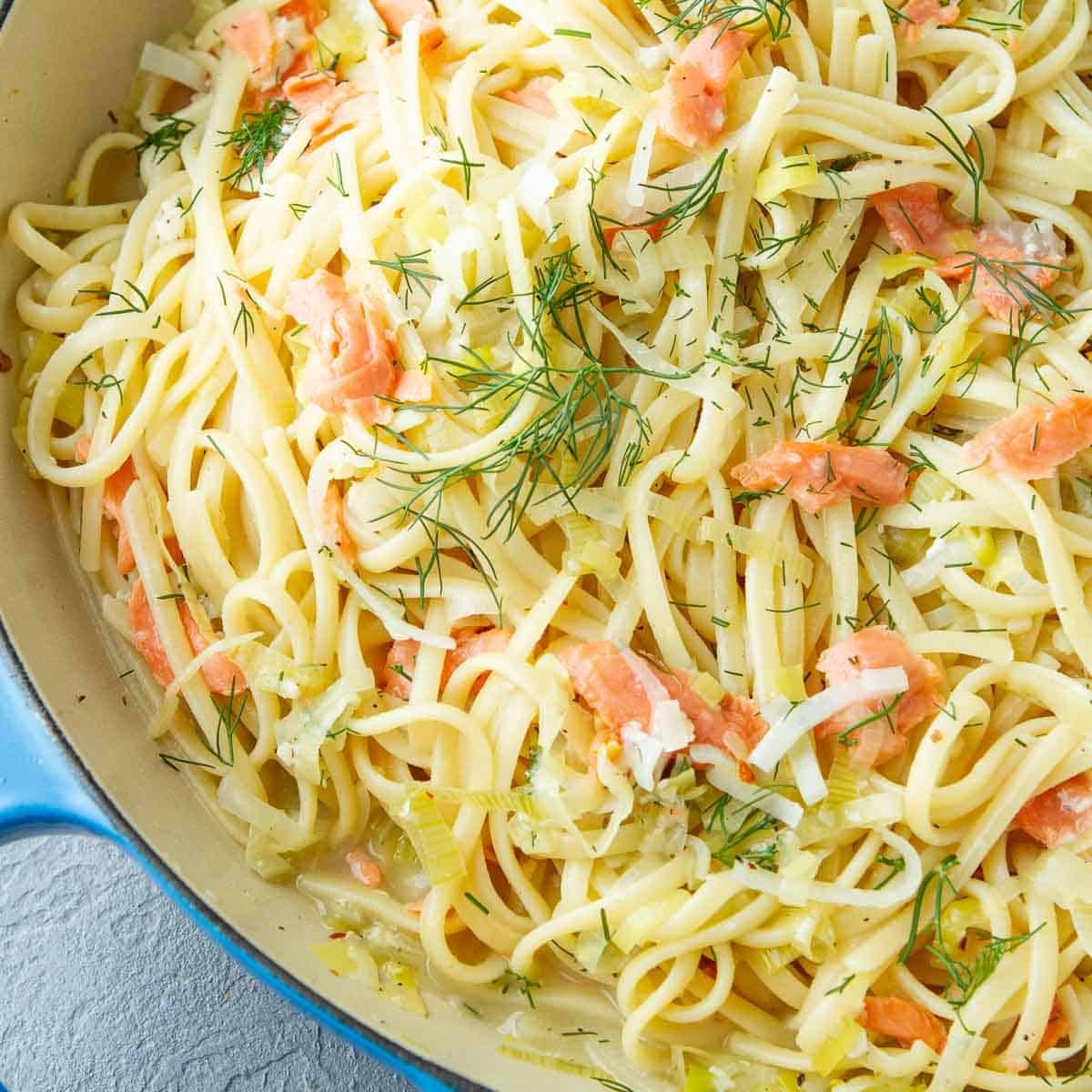 Smoked Salmon Linguine 6 Ingredients Ultimate Delicious