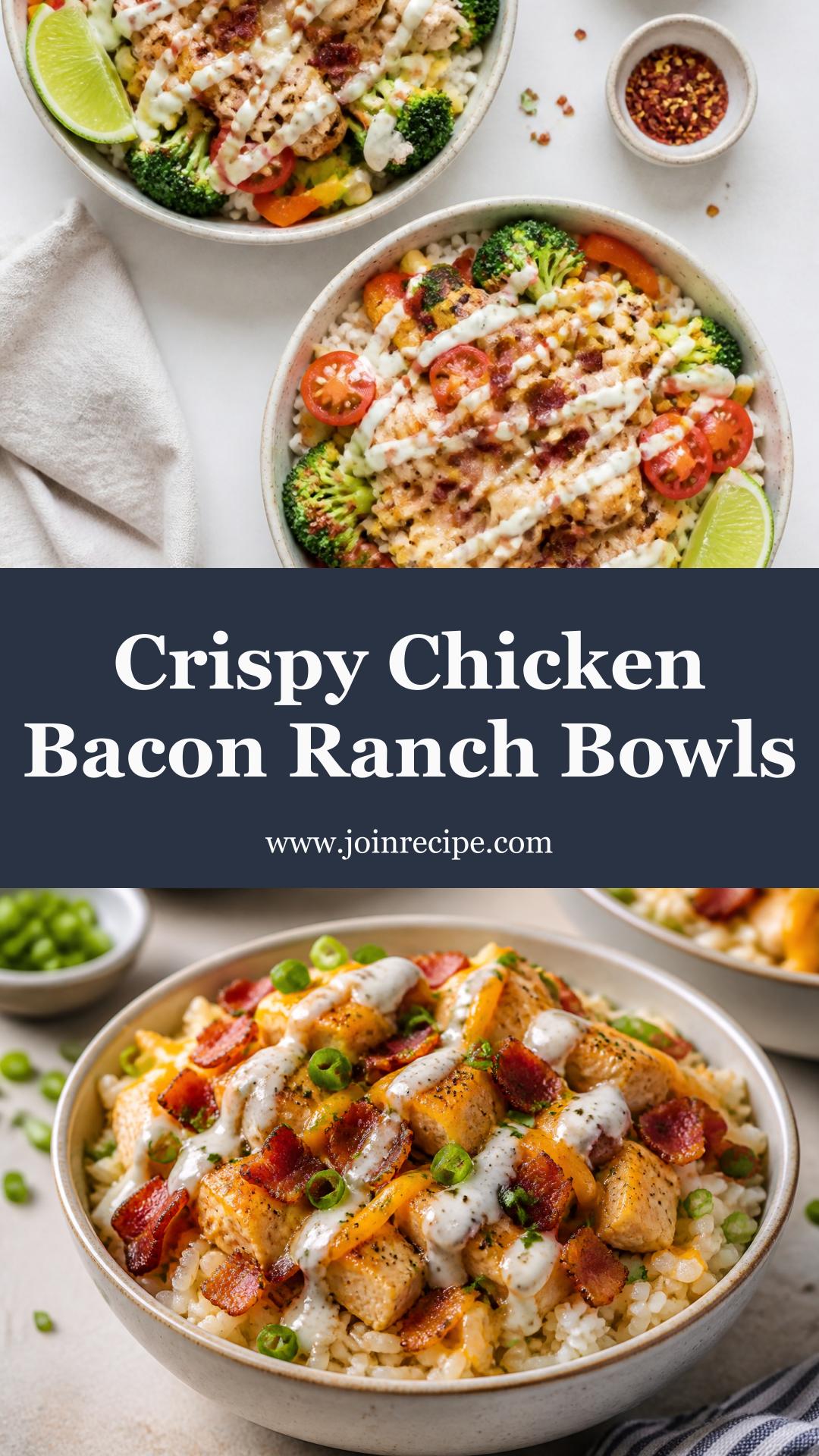 Chicken Bacon Ranch Rice Bowls: Creamy, Crispy Comfort Food for Busy Nights — pin 1