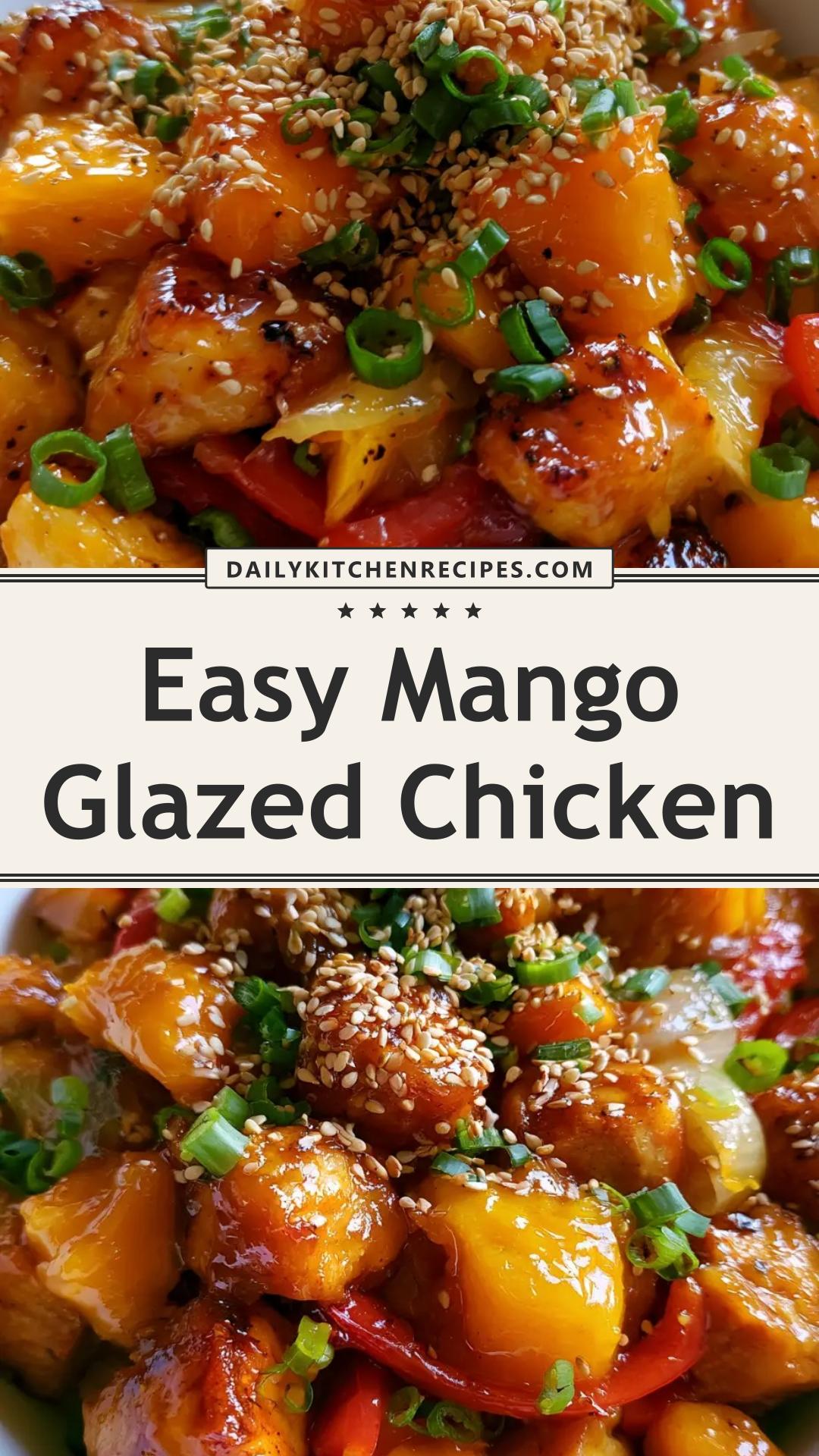 Mango Glazed Chicken with Fresh Mango and Bell Pepper — pin 1
