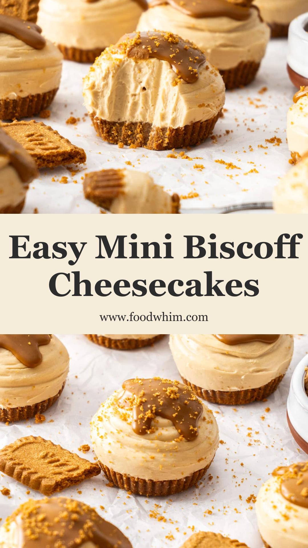 Mini Biscoff Cheesecakes With Creamy Cookie Butter Filling — pin 1